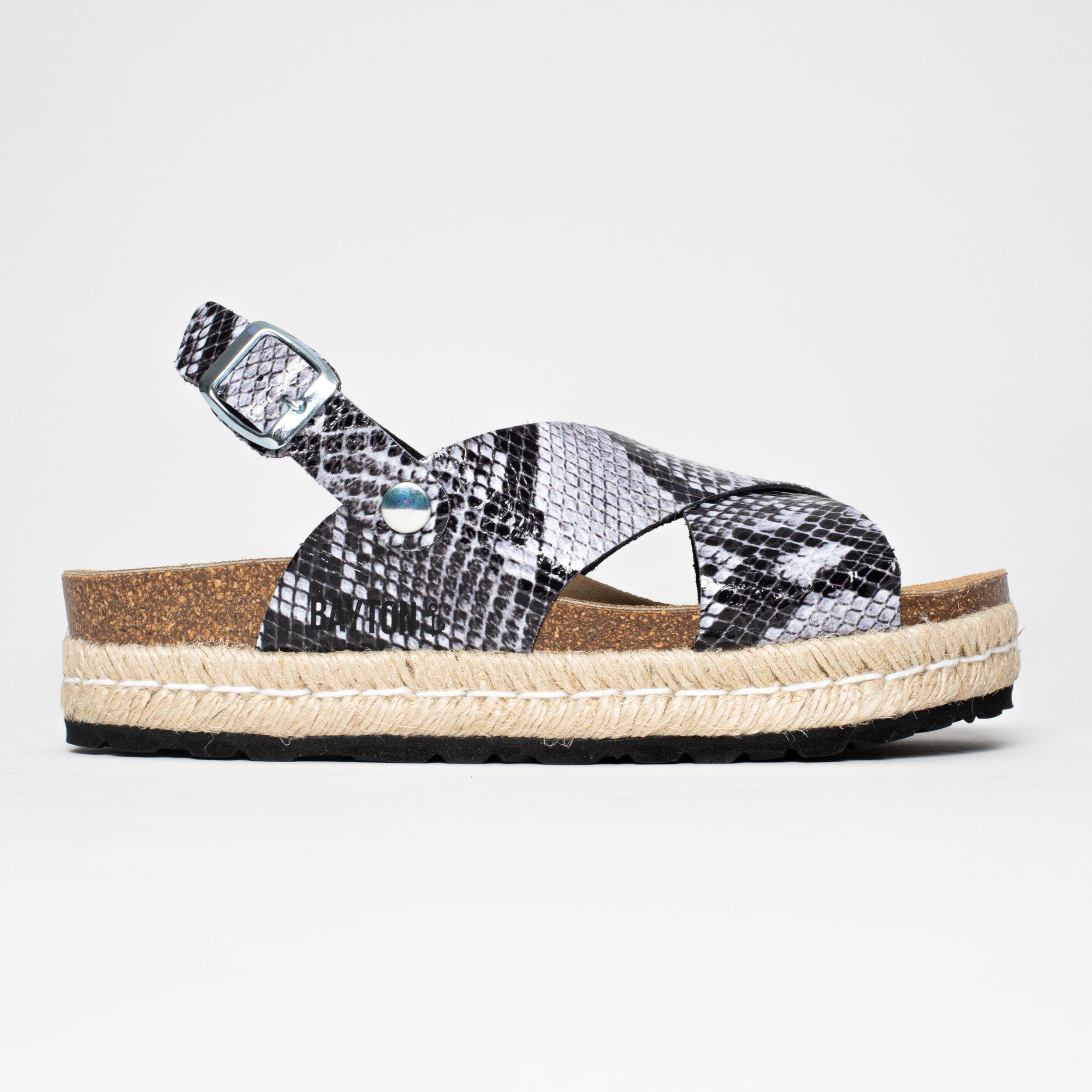 Sandales Leida Noir Python à Plateforme