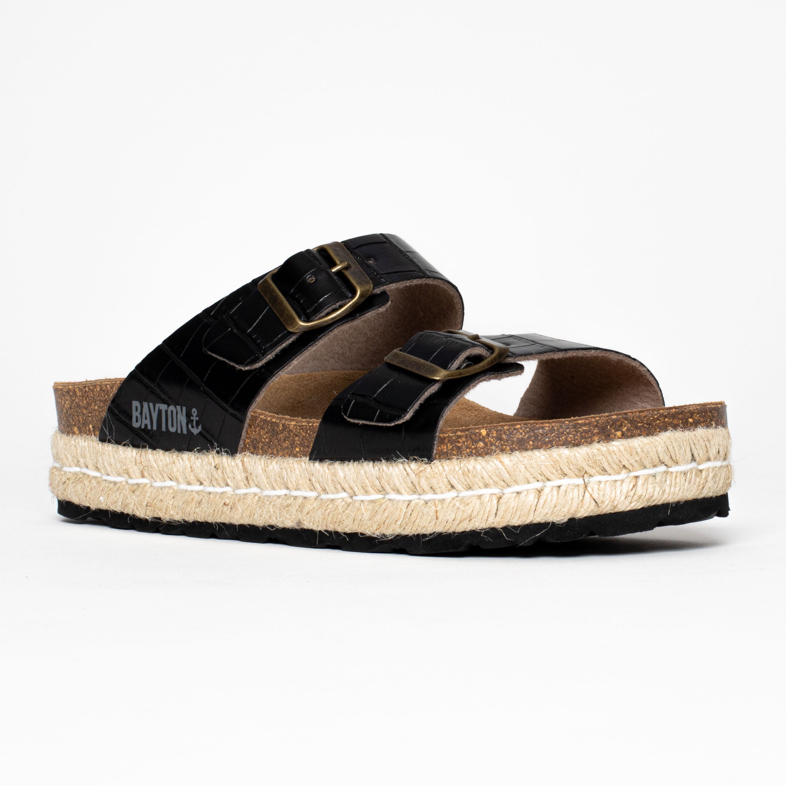 Alcee Black Platform Sandals