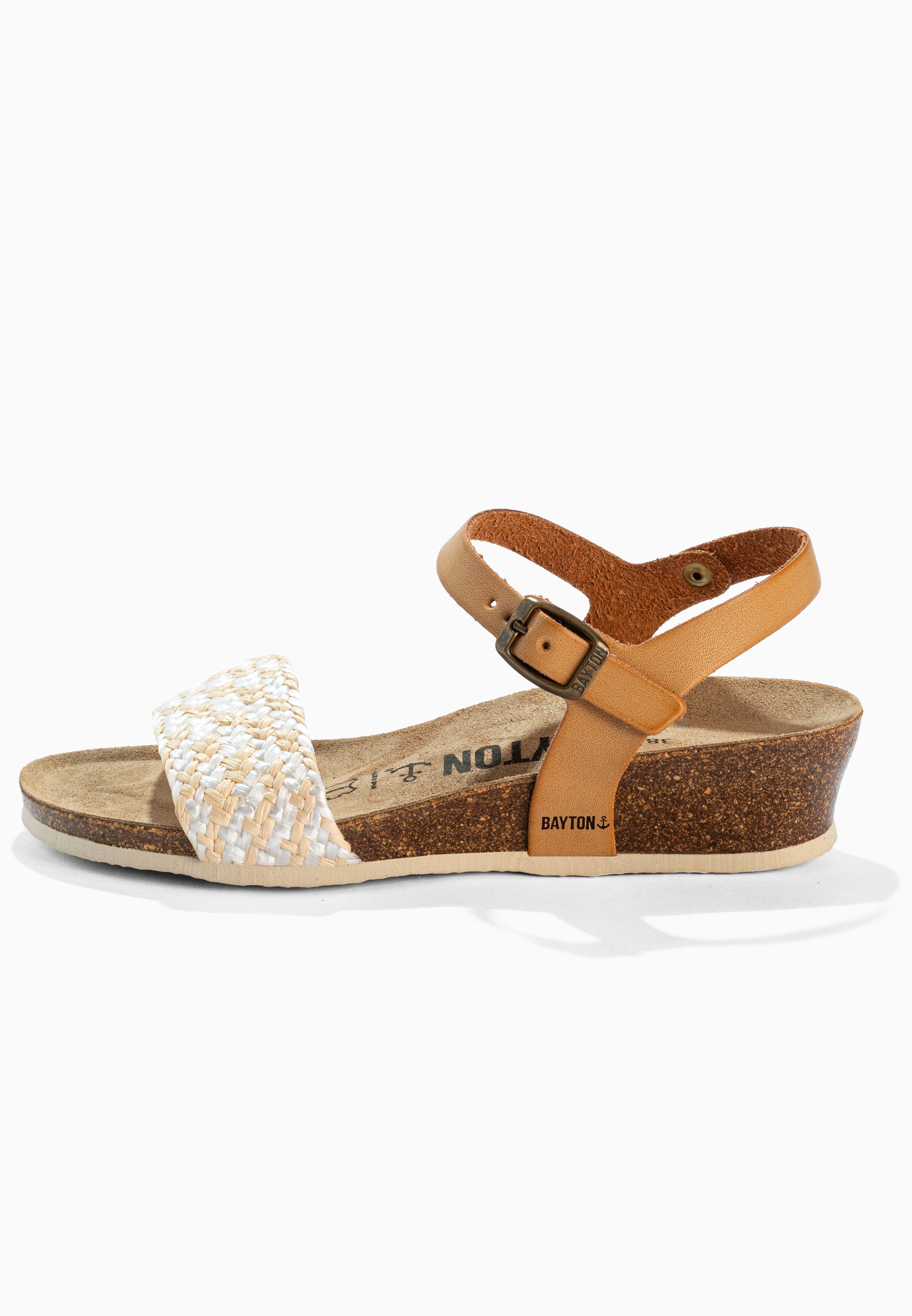 Sandales Leganes Tan Et Dorées Compensées et Semi-compensées