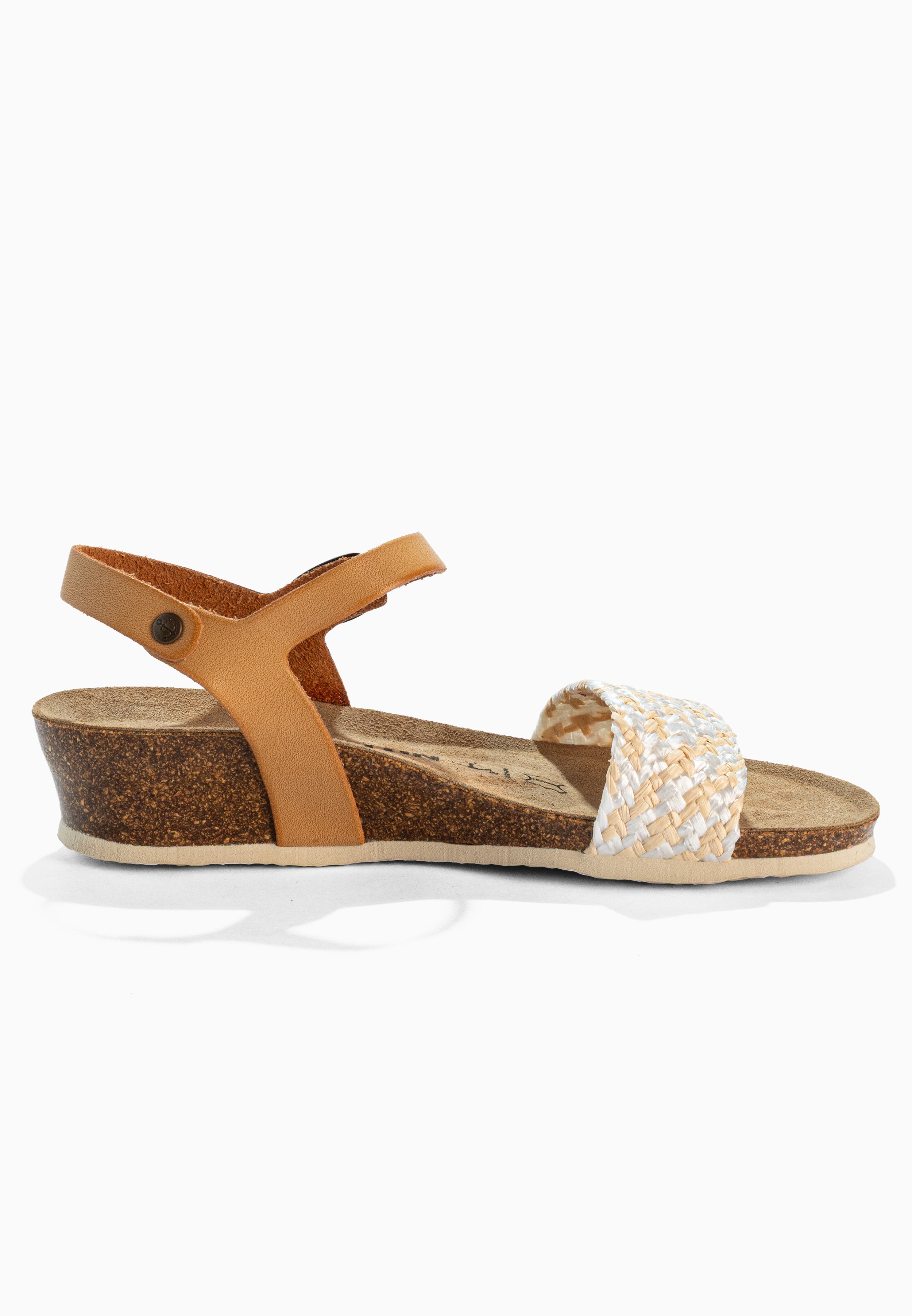 Sandales Leganes Tan Et Dorées Compensées et Semi-compensées