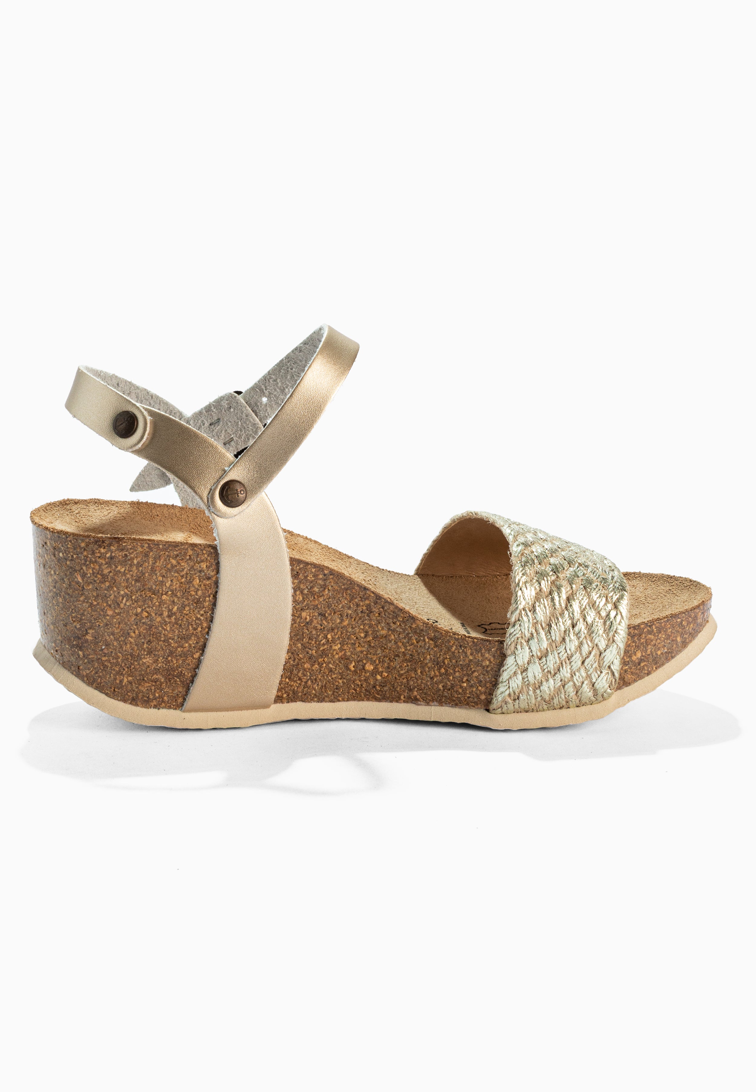 Sandalias Toledo Cuña y Semicuña Oro Claro