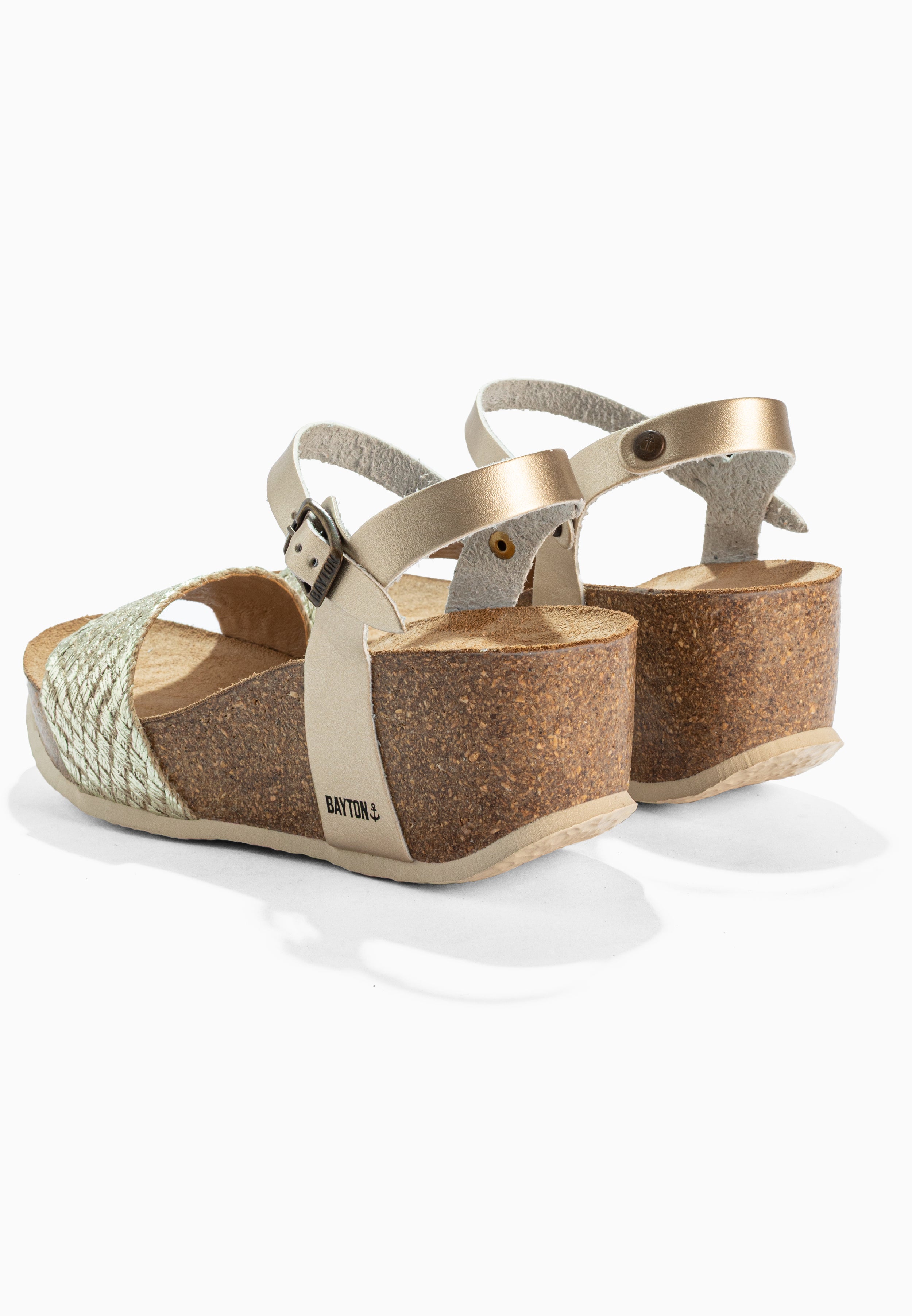 Sandalias Toledo Cuña y Semicuña Oro Claro