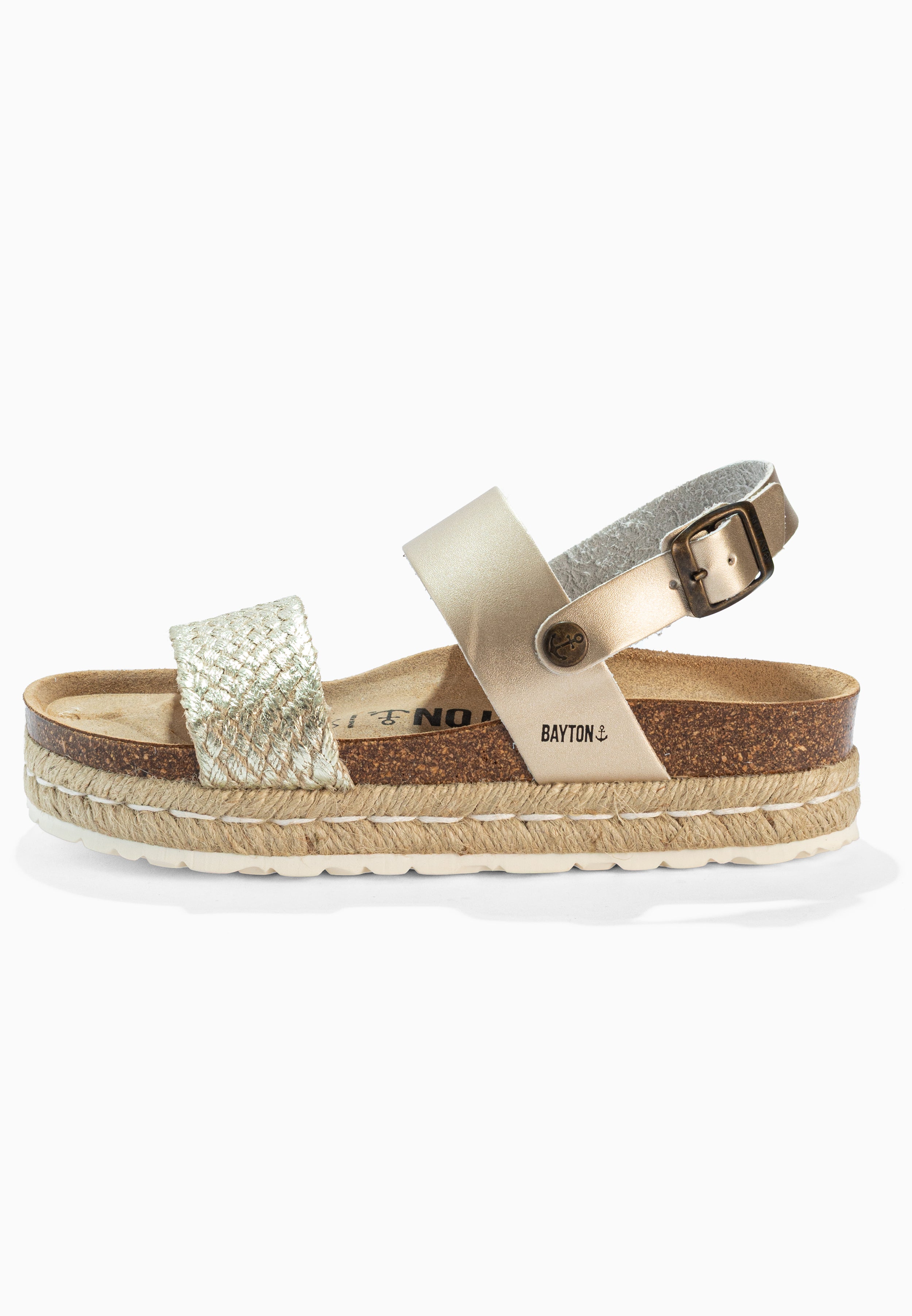 Gaceo Light Gold Platform Sandals