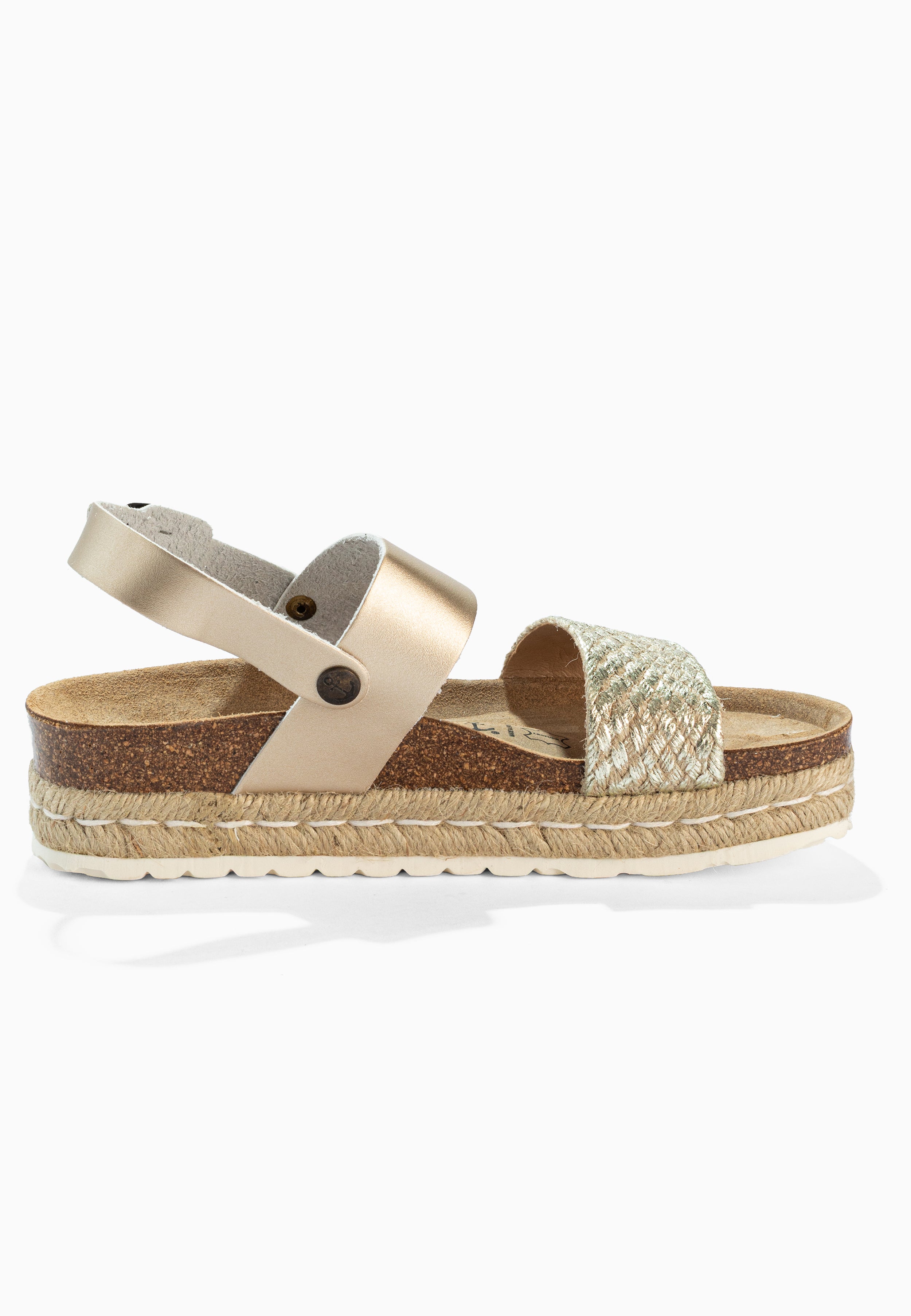 Gaceo Light Gold Platform Sandals