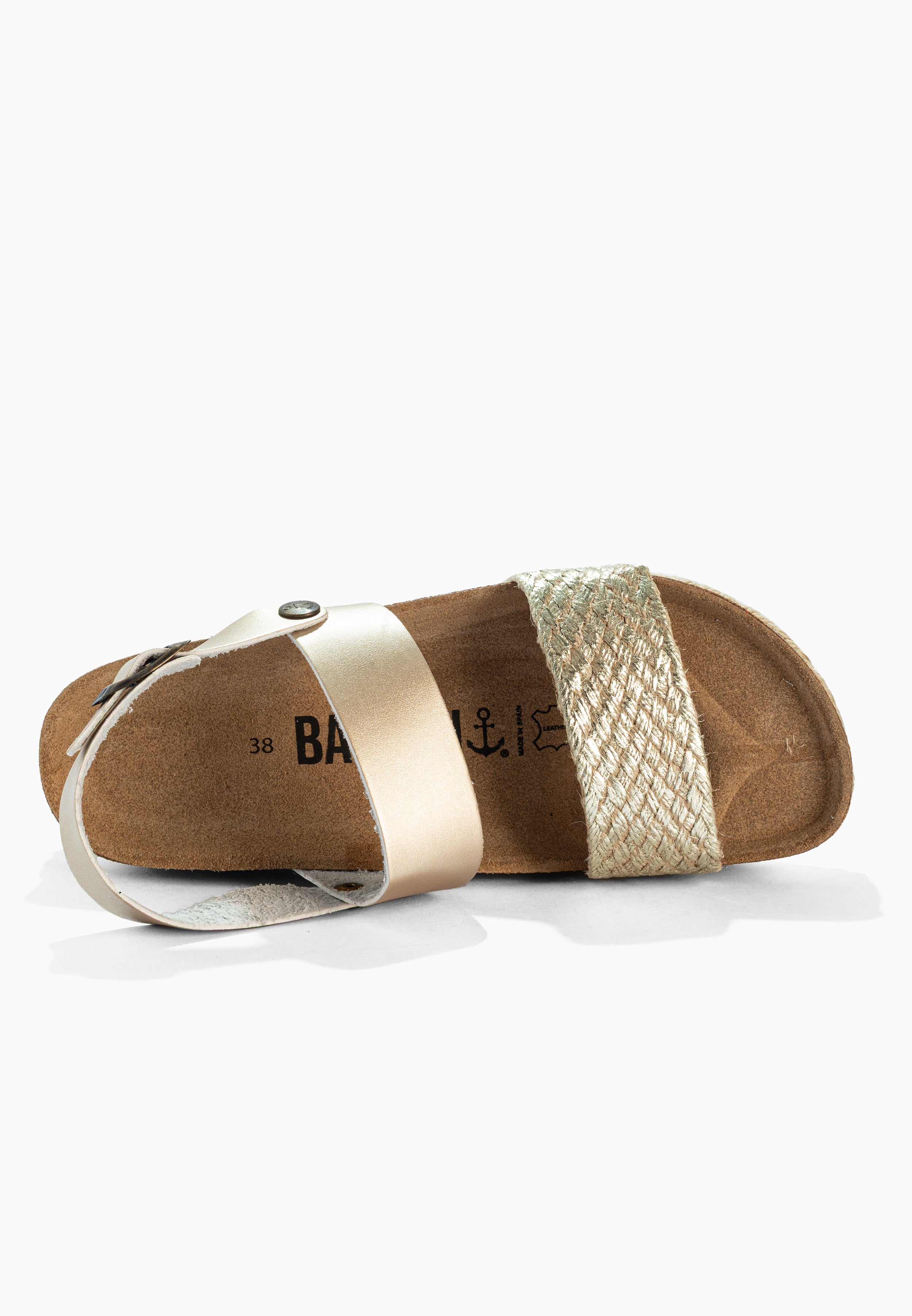 Gaceo Light Gold Platform Sandals