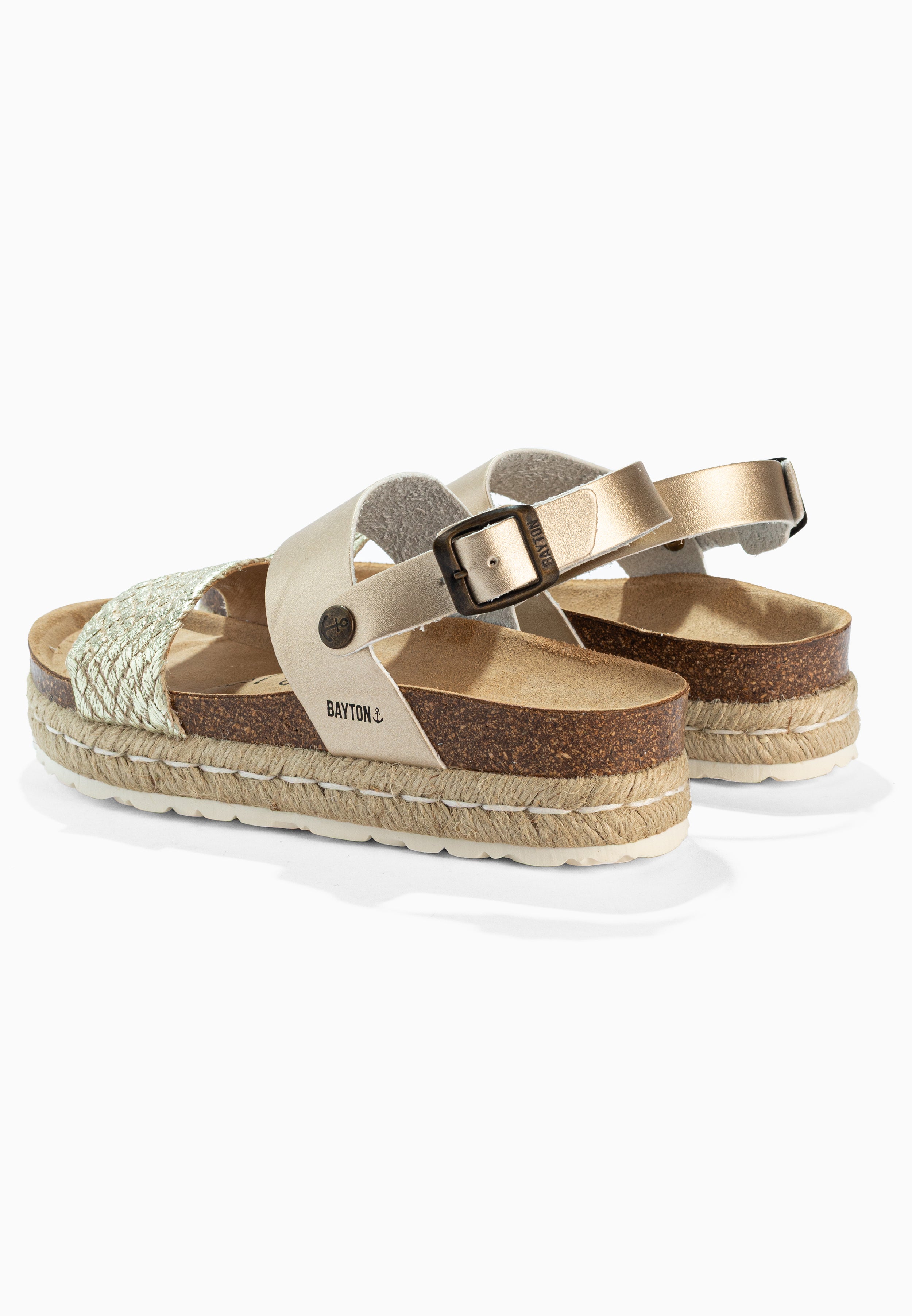 Gaceo Light Gold Platform Sandals