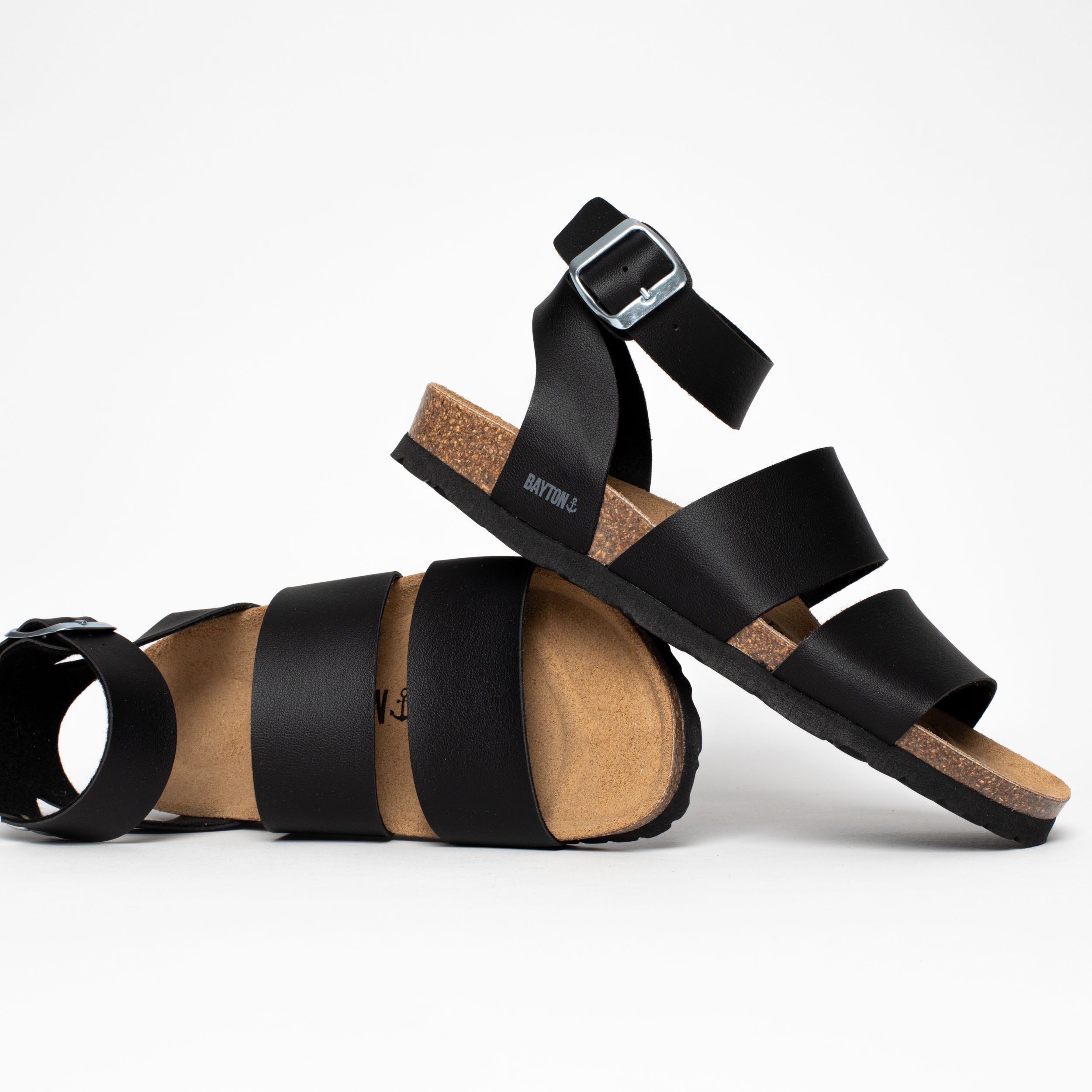Soria Black Multi-Strap Sandals