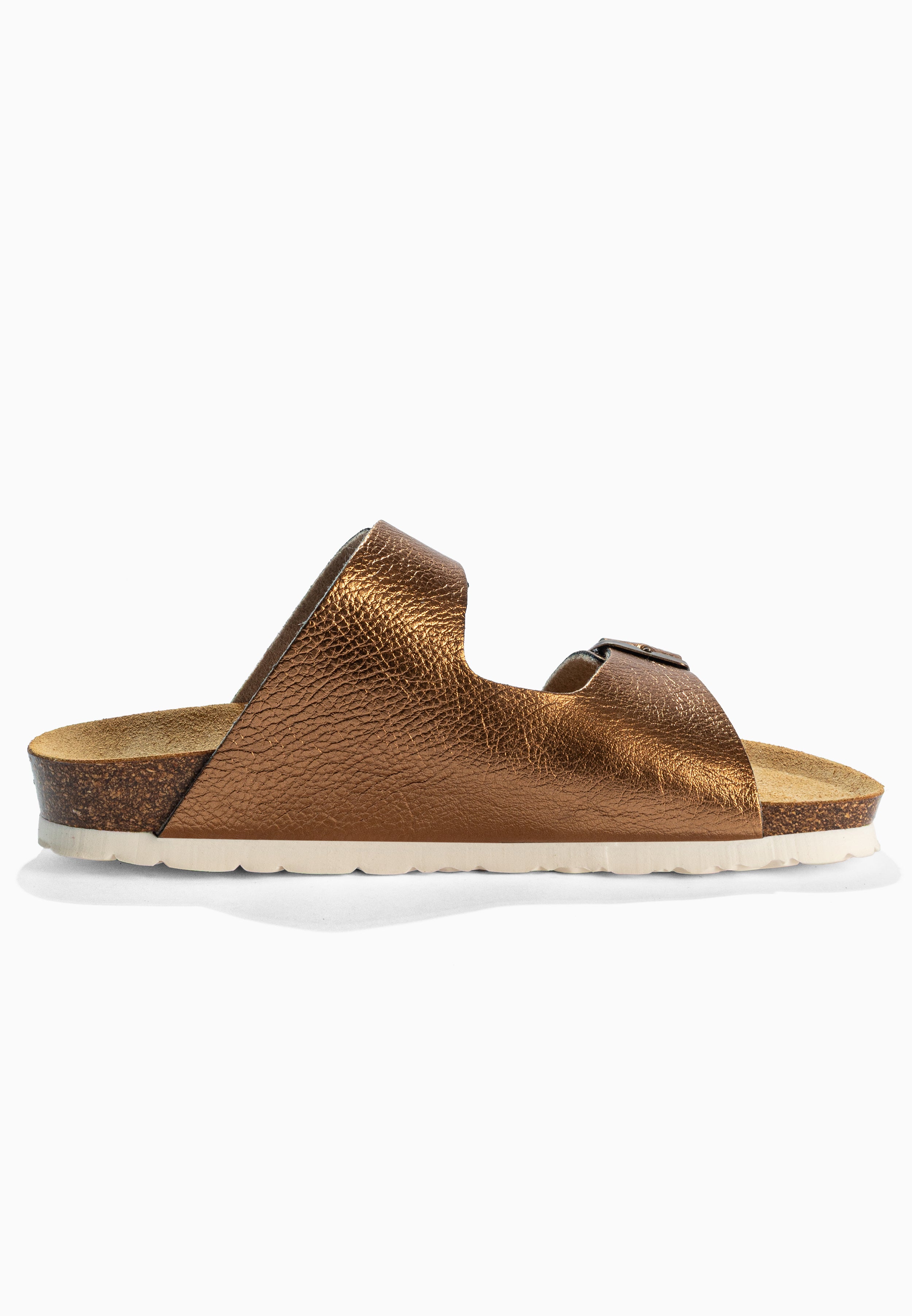 Sandalias Pura Bronce Con 2 Tiras