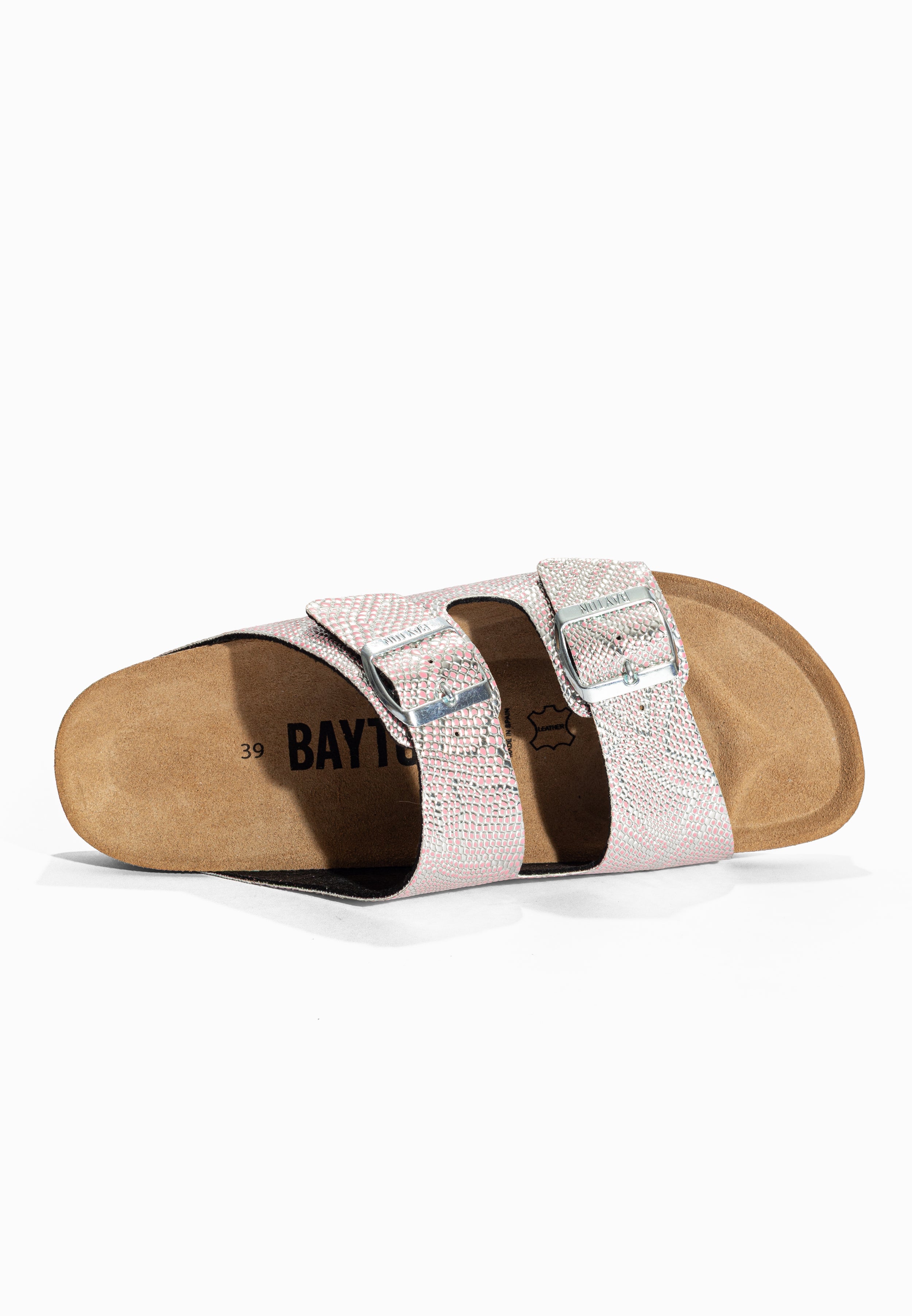 Sandales 2 Brides Atlas Argentées