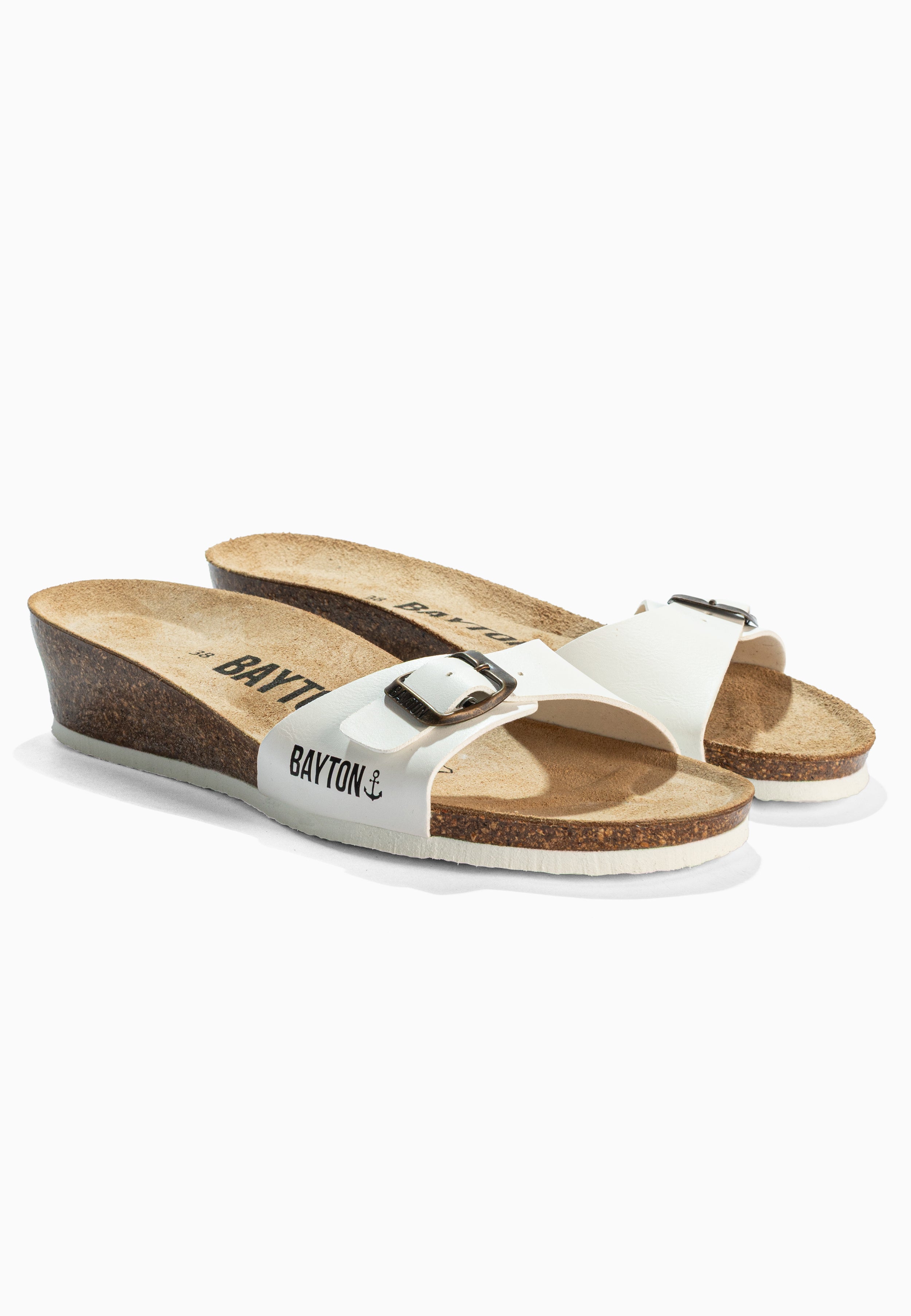 Sandales Zorga Blanc Compensées et Semi-compensées