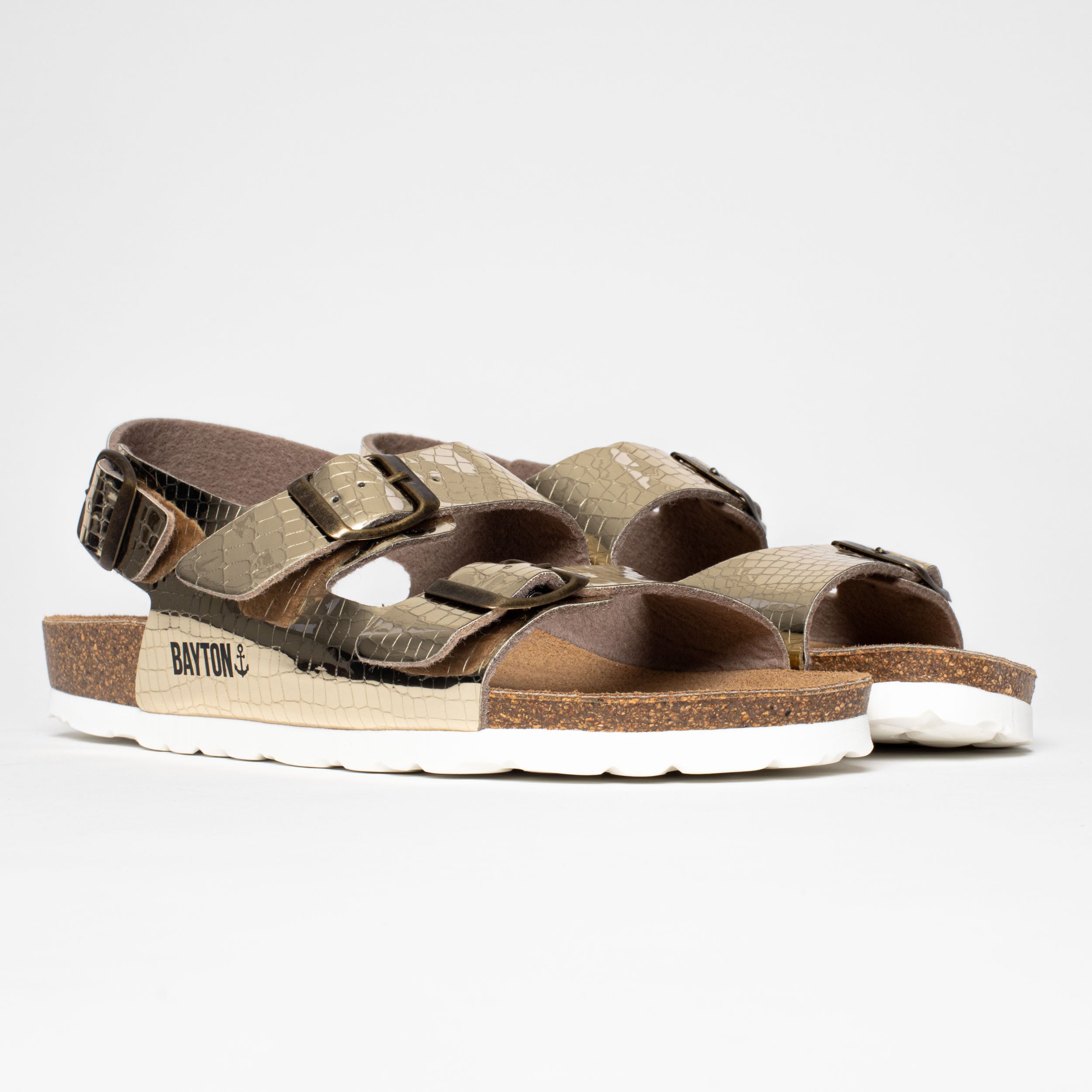 Achille Platinium Multi-Strap Sandals