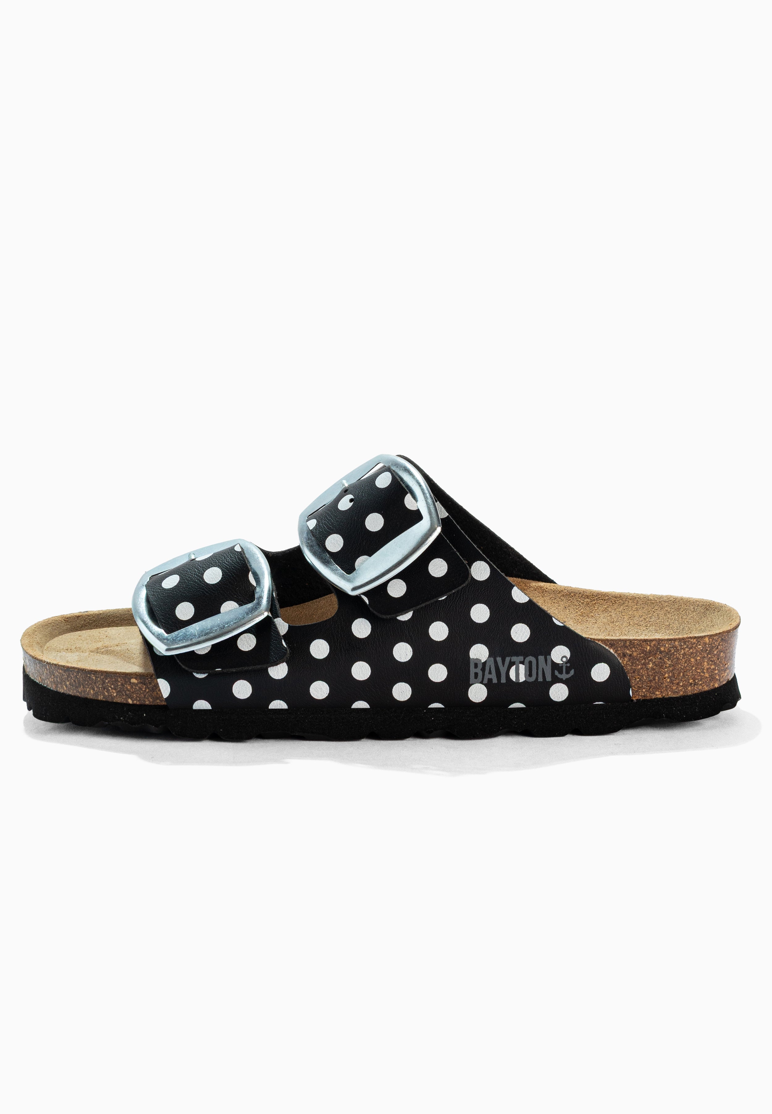 Sandales 2 Brides Alicante Noir Et Blanc