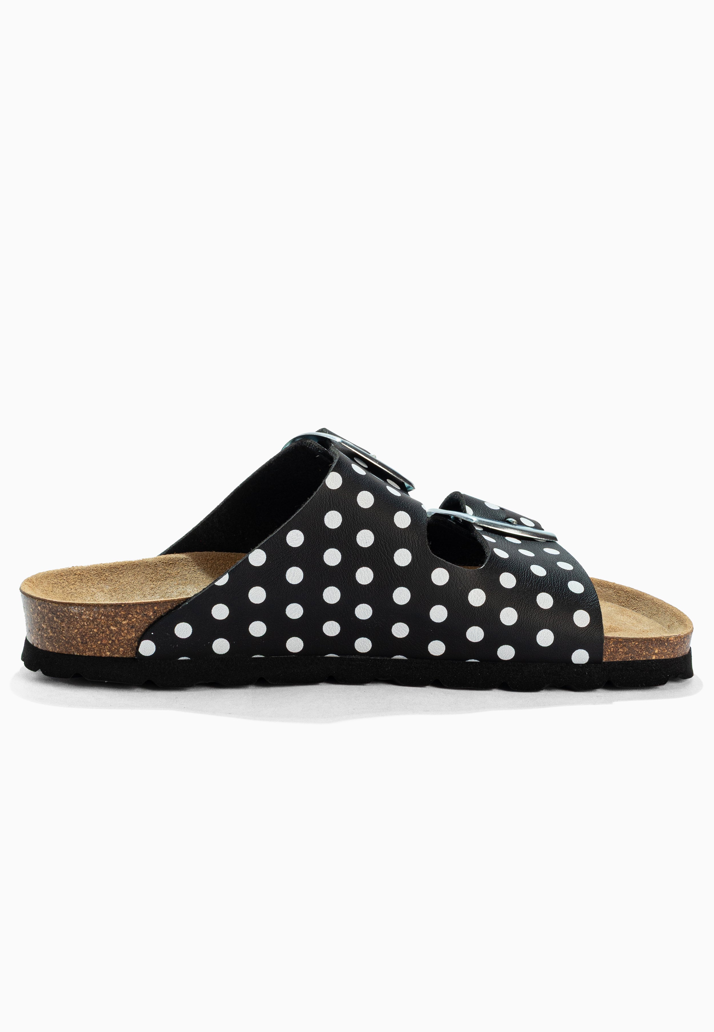 Sandalias Alicante 2 Tiras Blanco Y Negro