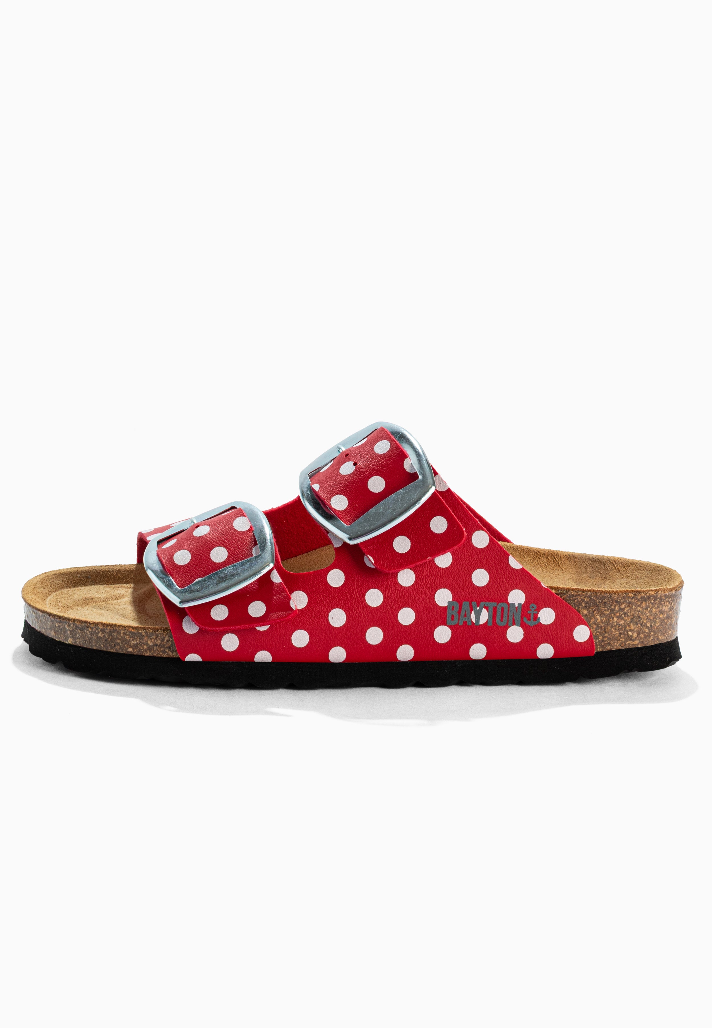 Sandalias Alicante 2 Tiras Rojo Y Blanco