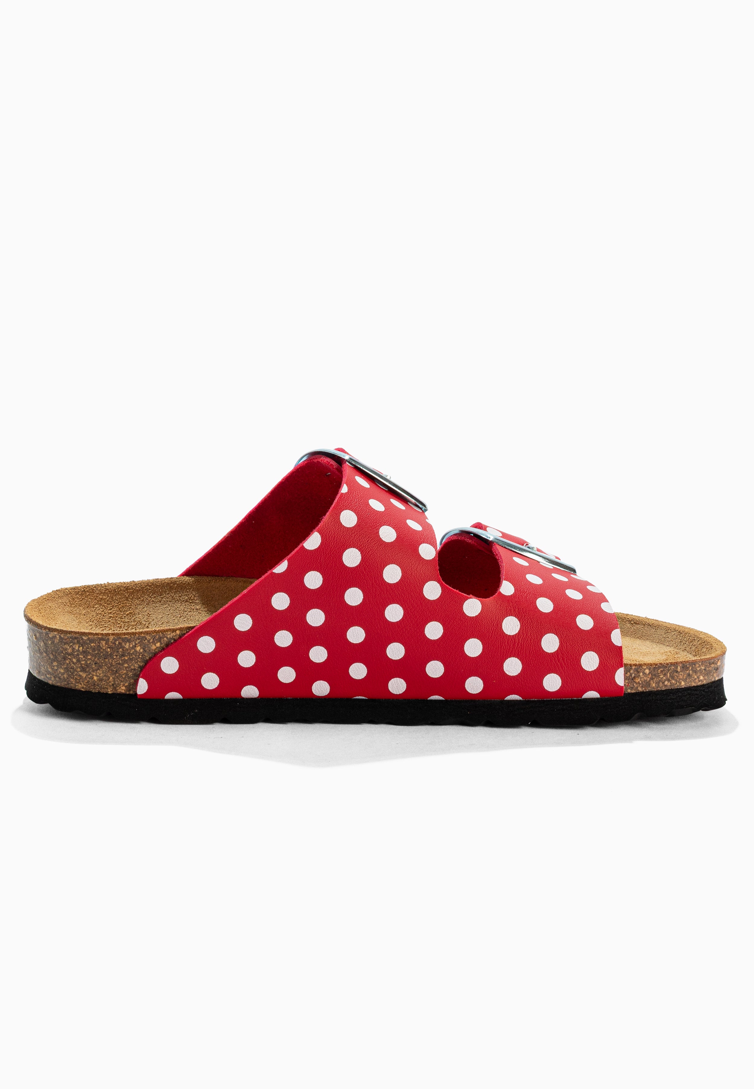 Sandalias Alicante 2 Tiras Rojo Y Blanco