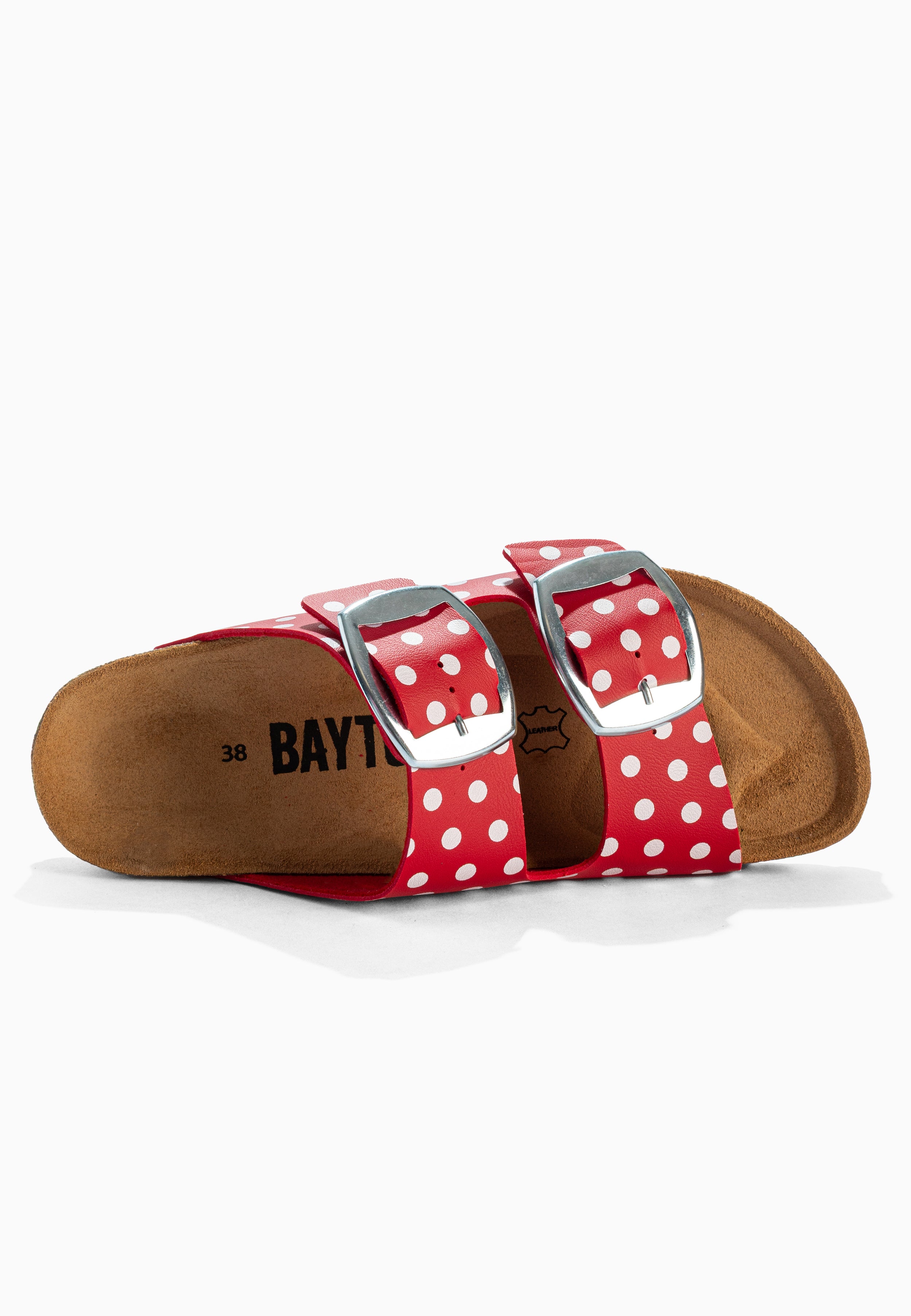 Sandalias Alicante 2 Tiras Rojo Y Blanco