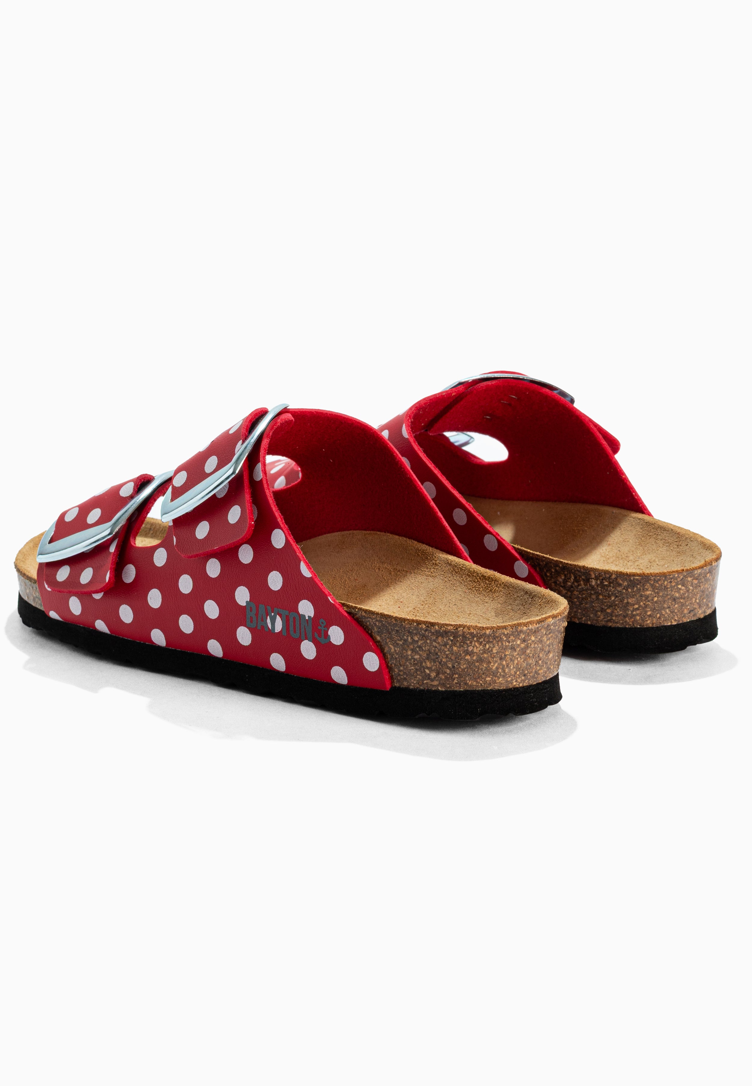 Sandalias Alicante 2 Tiras Rojo Y Blanco
