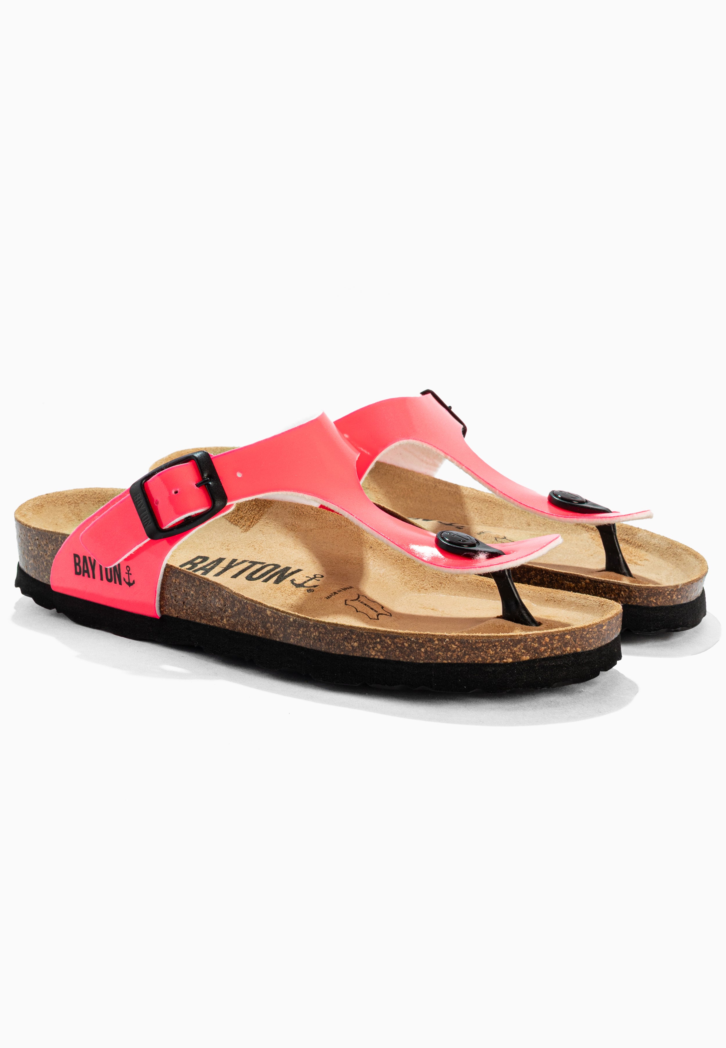 Sandales Mercure Rose Fluo à Entre-Doigts