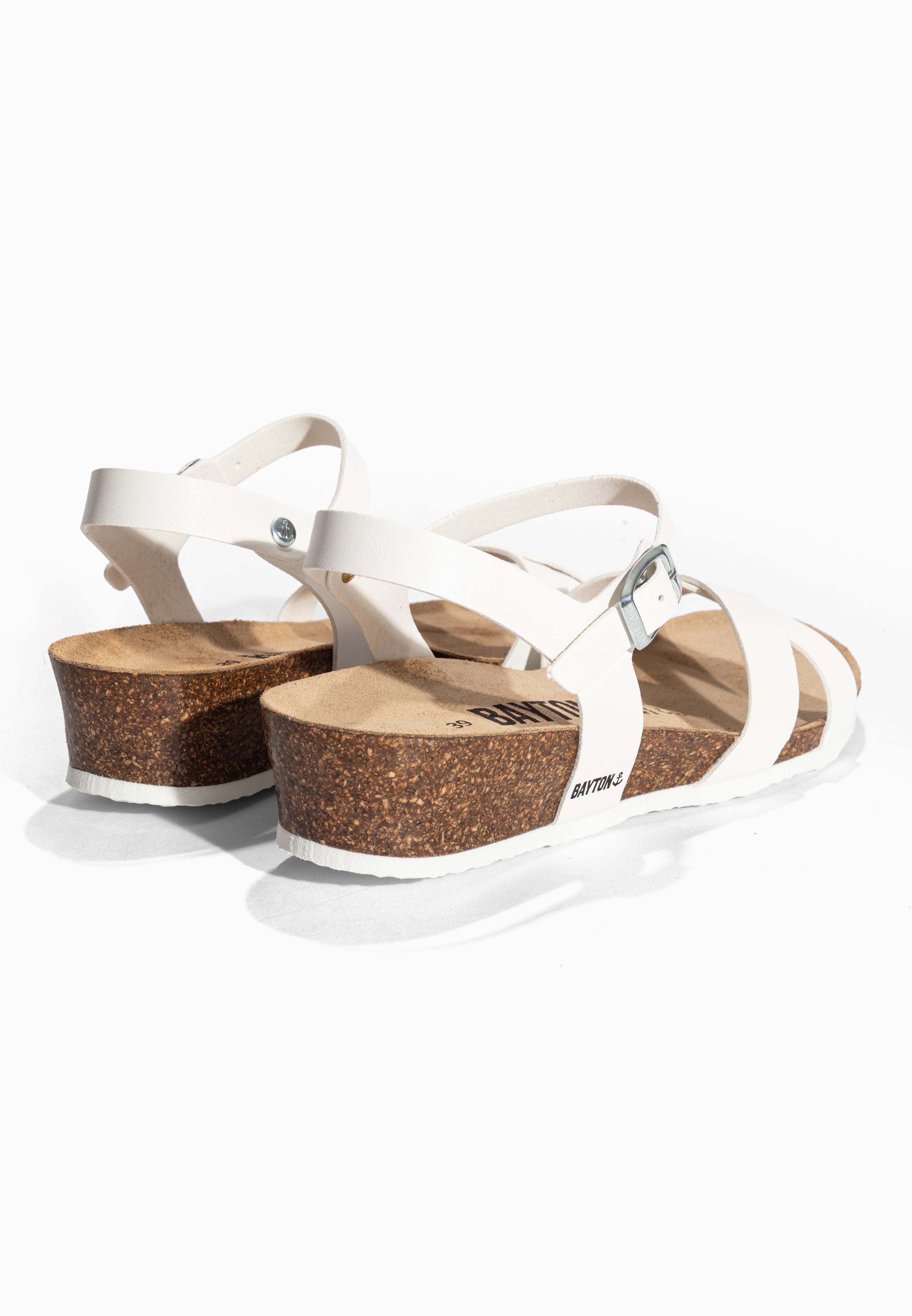 Sandales Canberra Blanc Compensées et Semi-compensées