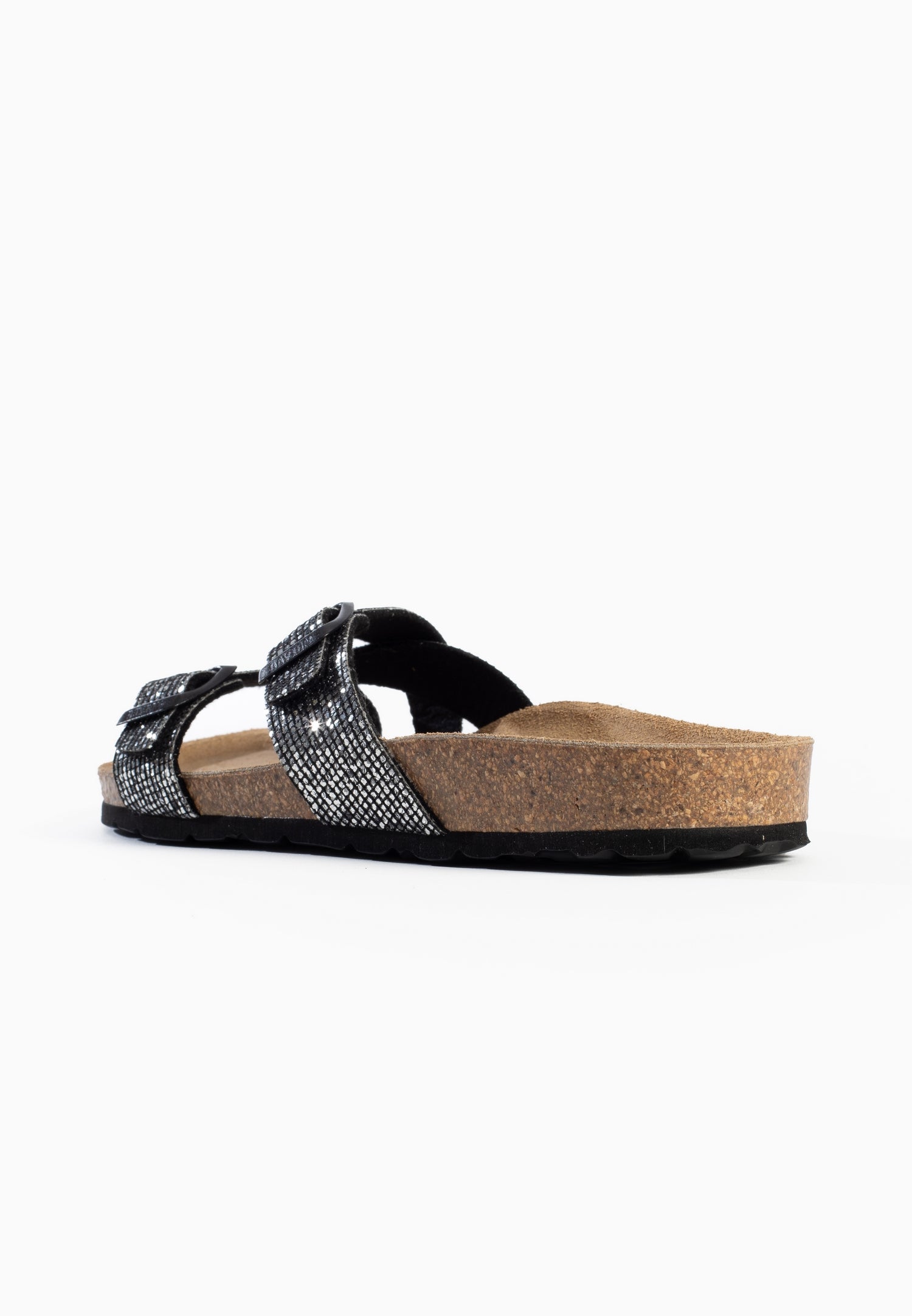 Cleo Pewter 2 Strap Sandals