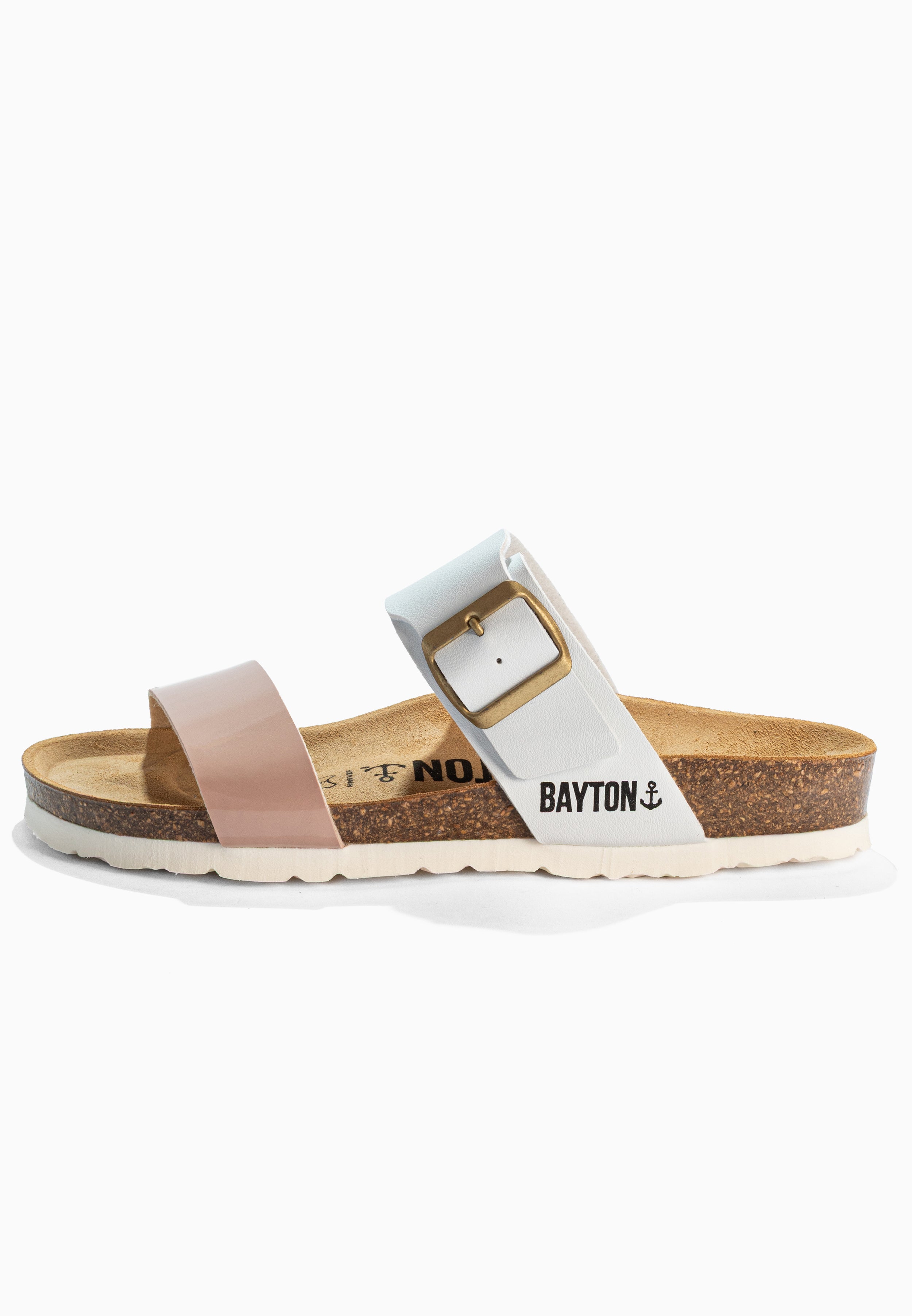 Sandales 2 Brides Valence Blanc Et Nude