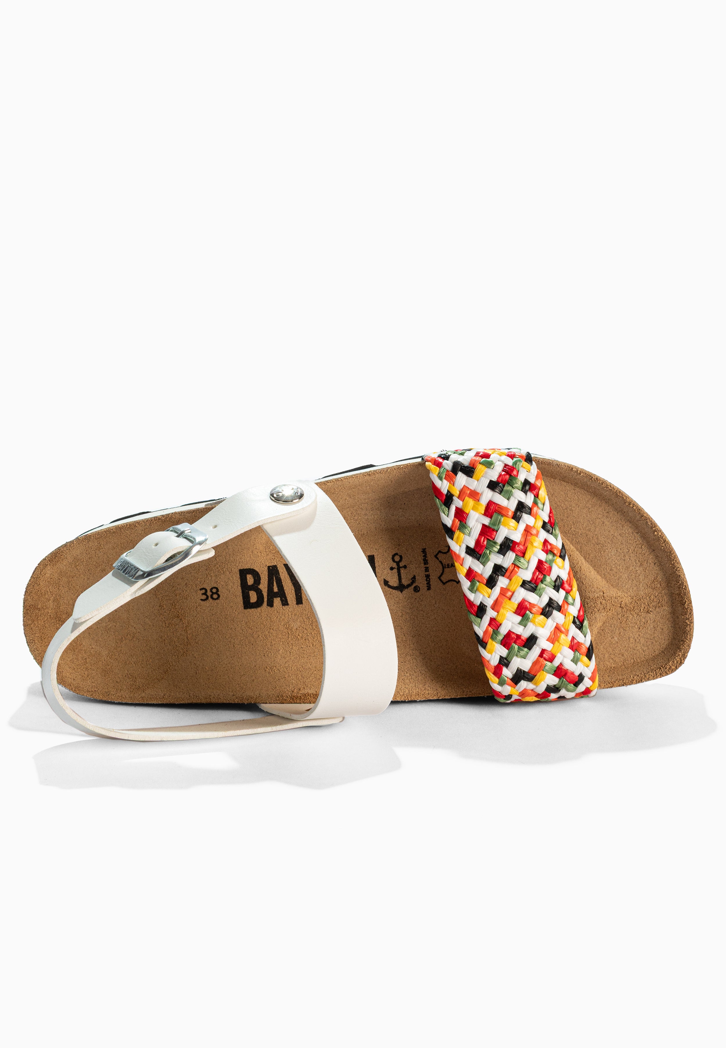 Sandales Almeria Blanc Et Multicouleur à Plateforme