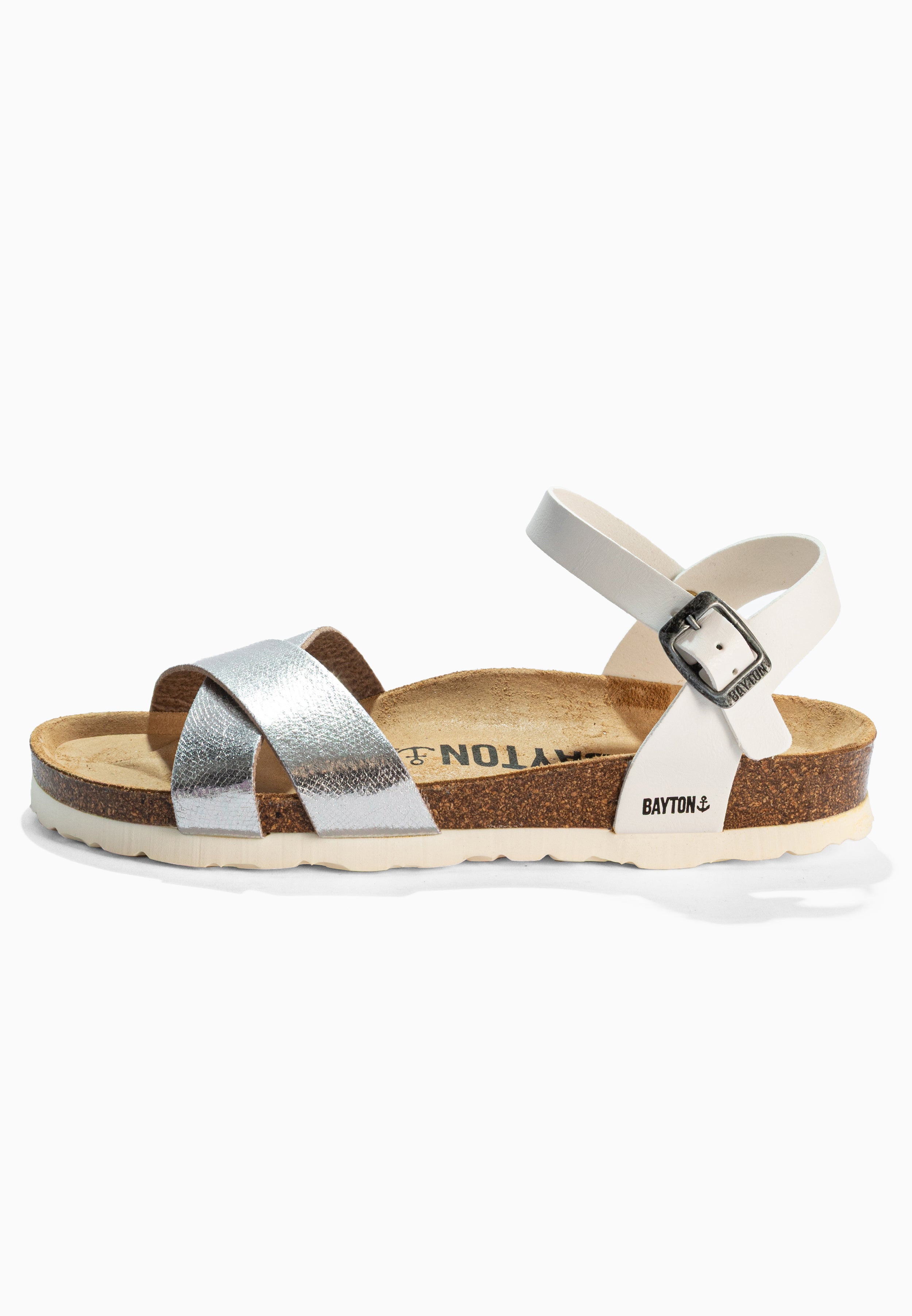 Sandalias Vallado Multinovias Blancas Y Plata
