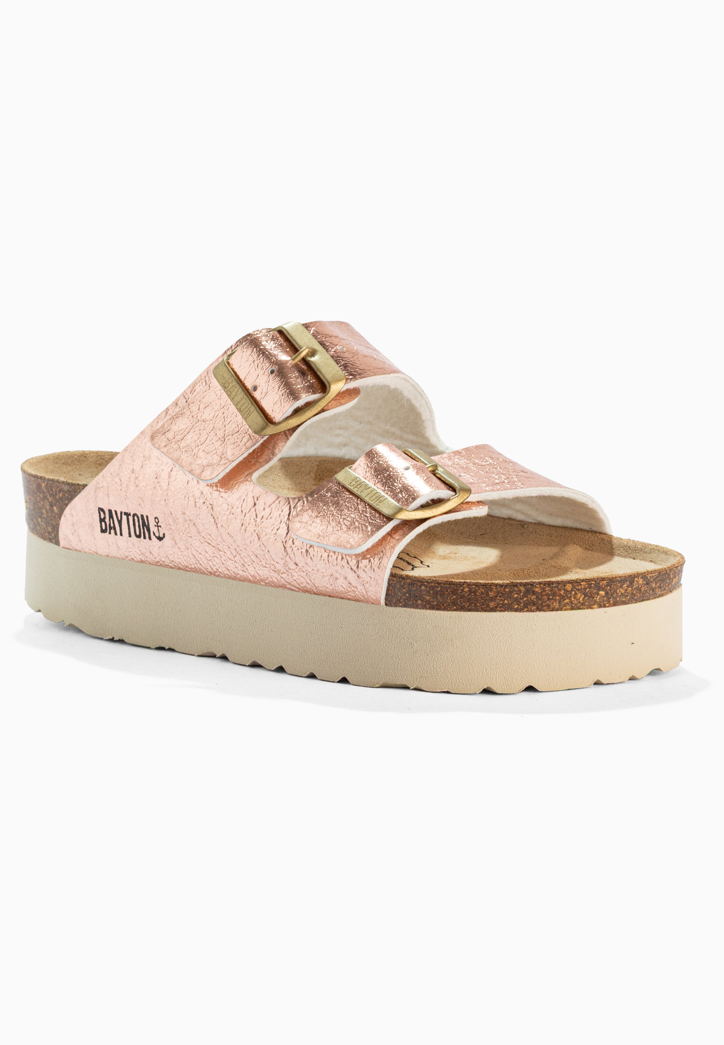 Sandalias con plataforma en oro rosa Japet