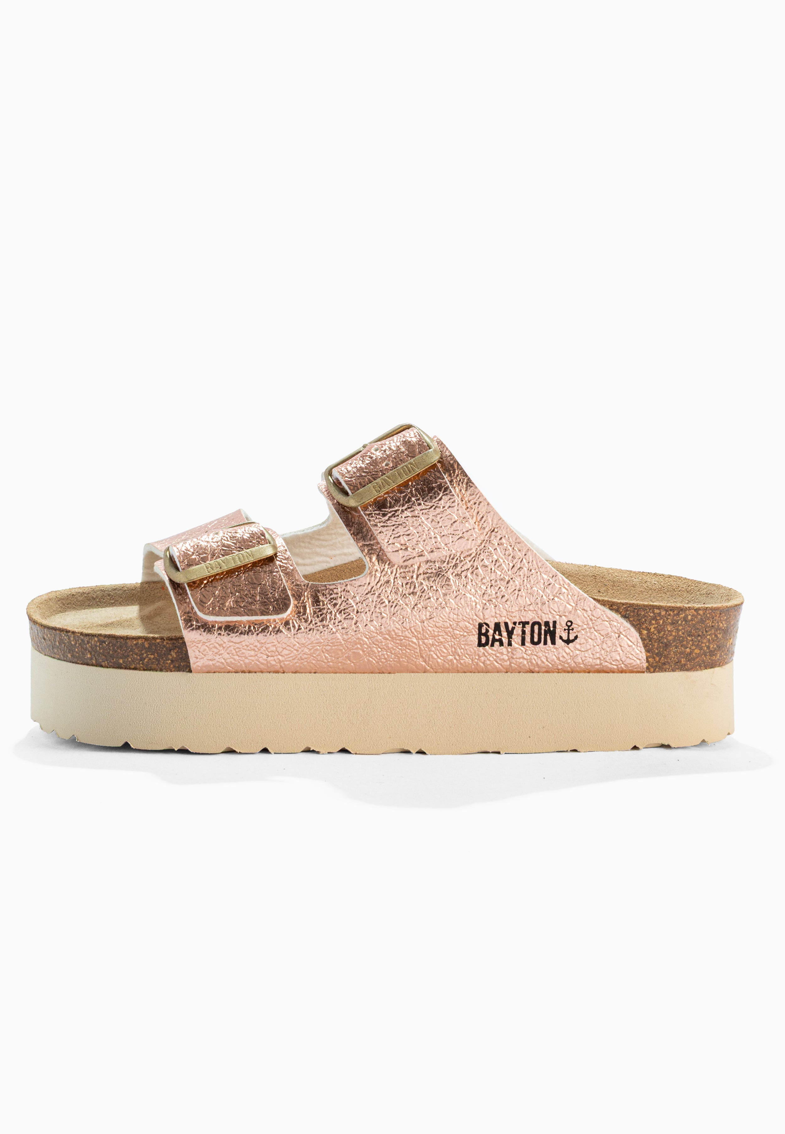 Sandalias con plataforma en oro rosa Japet
