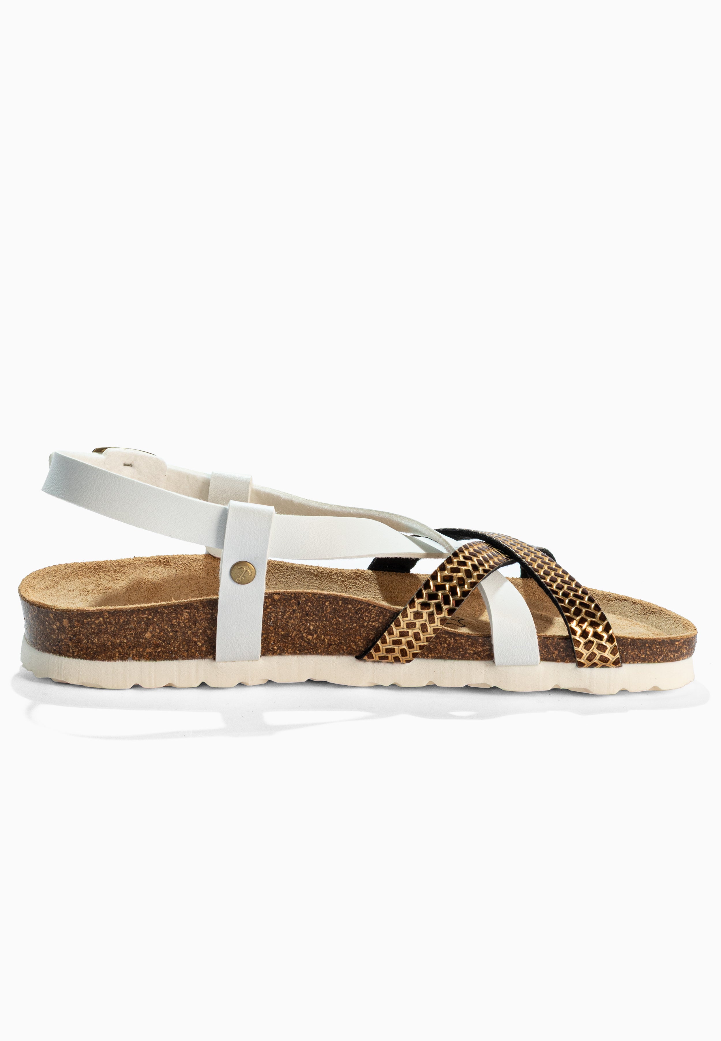 Kari Multibrides Sandalias Blancas Y Doradas