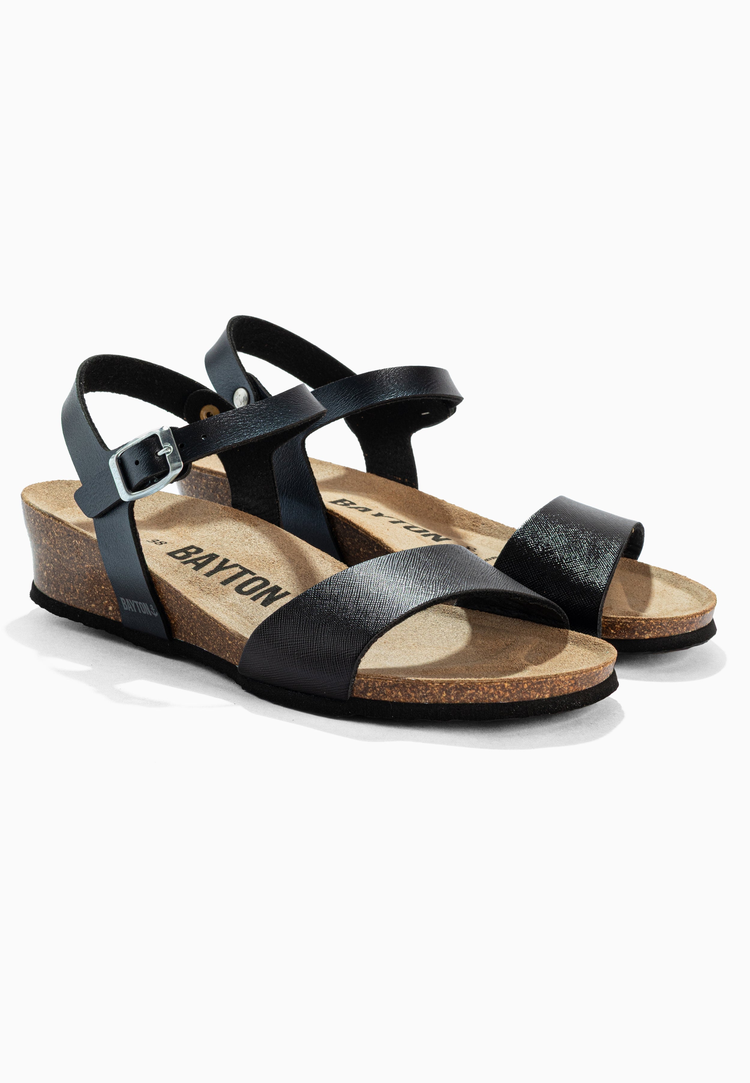 Sandales Wodonga Noir Compensées et Semi-compensées