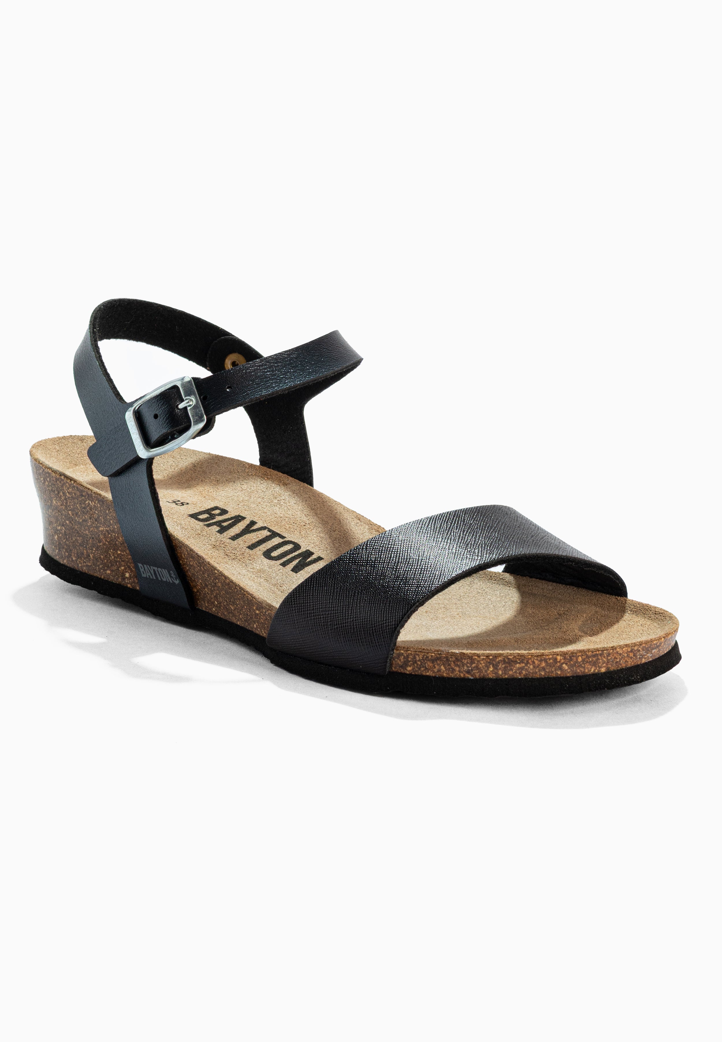 Sandales Wodonga Noir Compensées et Semi-compensées