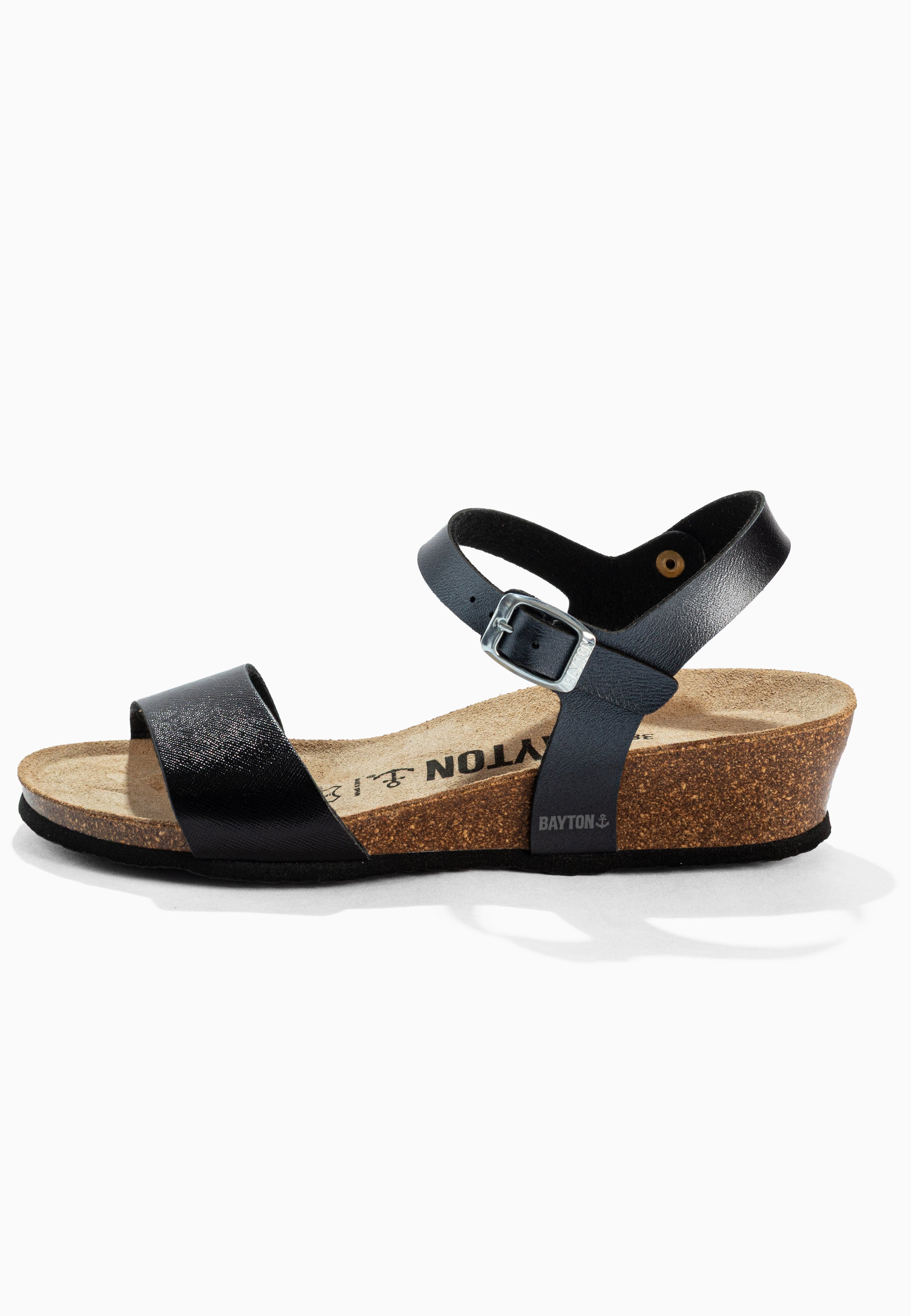 Sandales Wodonga Noir Compensées et Semi-compensées