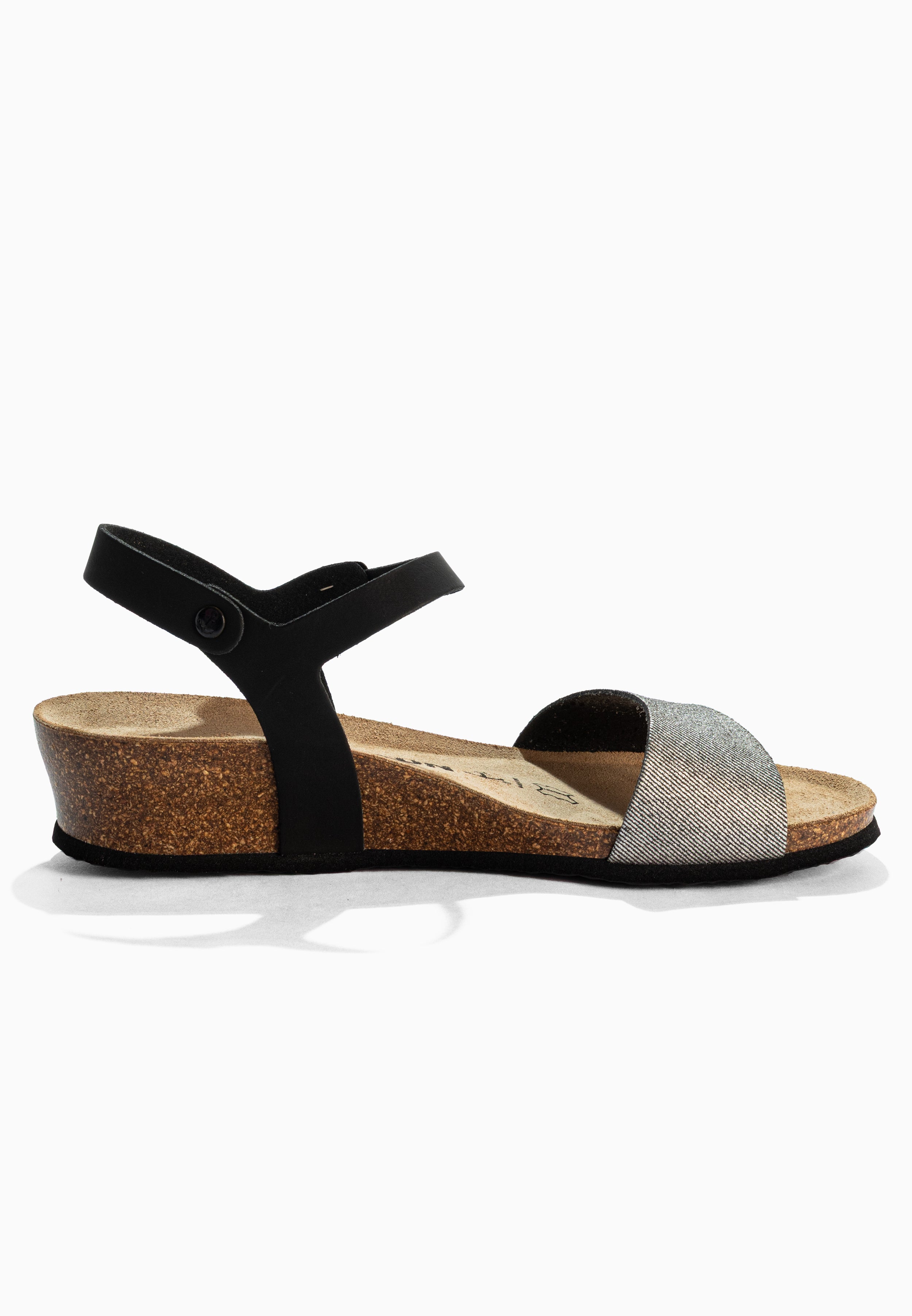 Sandales Wodonga Noir Compensées et Semi-compensées