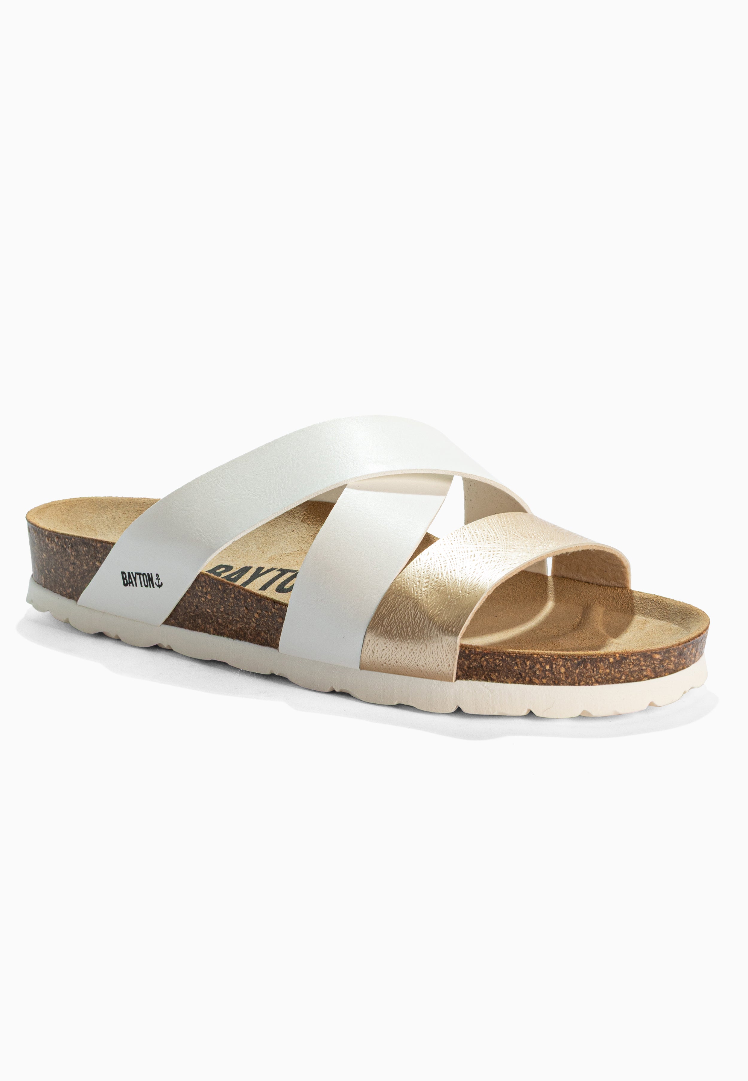 Sandales Seville Blanc Et Dorées Multi-Brides