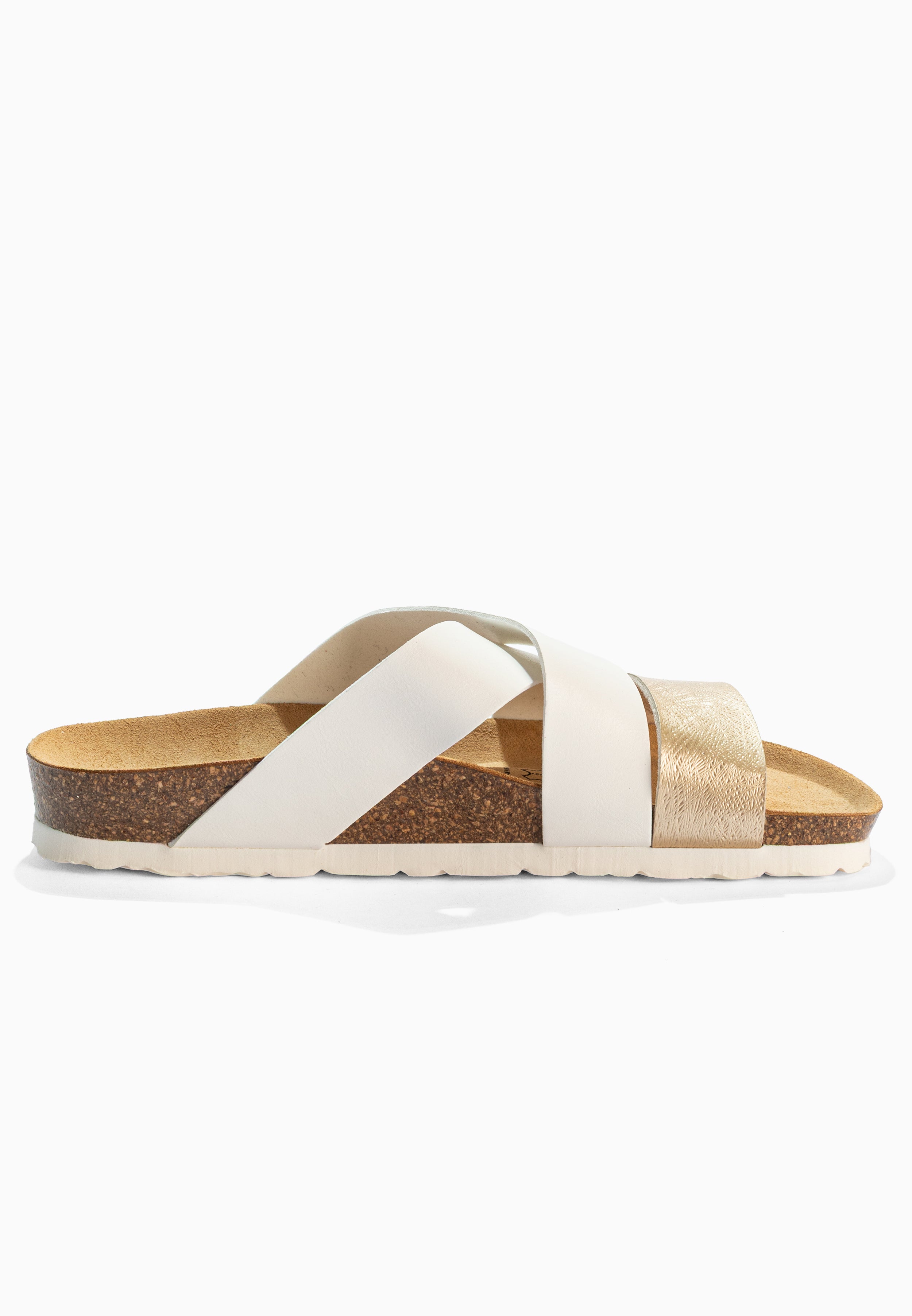 Sandales Seville Blanc Et Dorées Multi-Brides