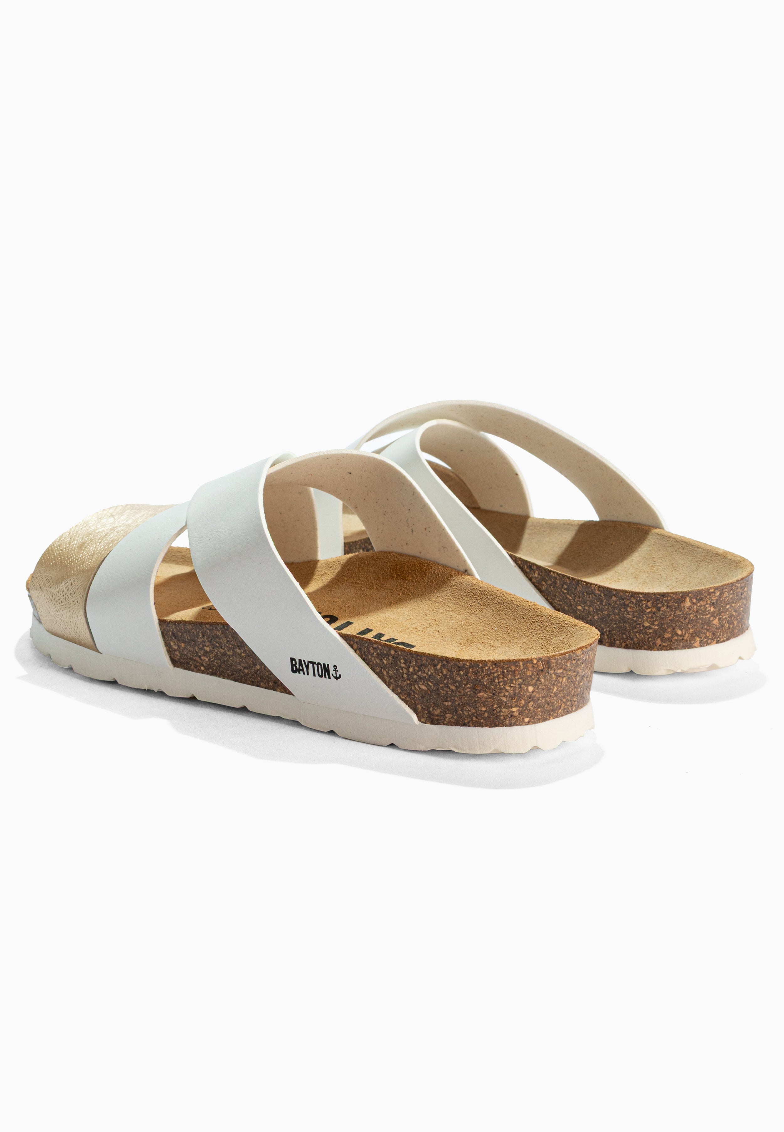 Sandales Seville Blanc Et Dorées Multi-Brides