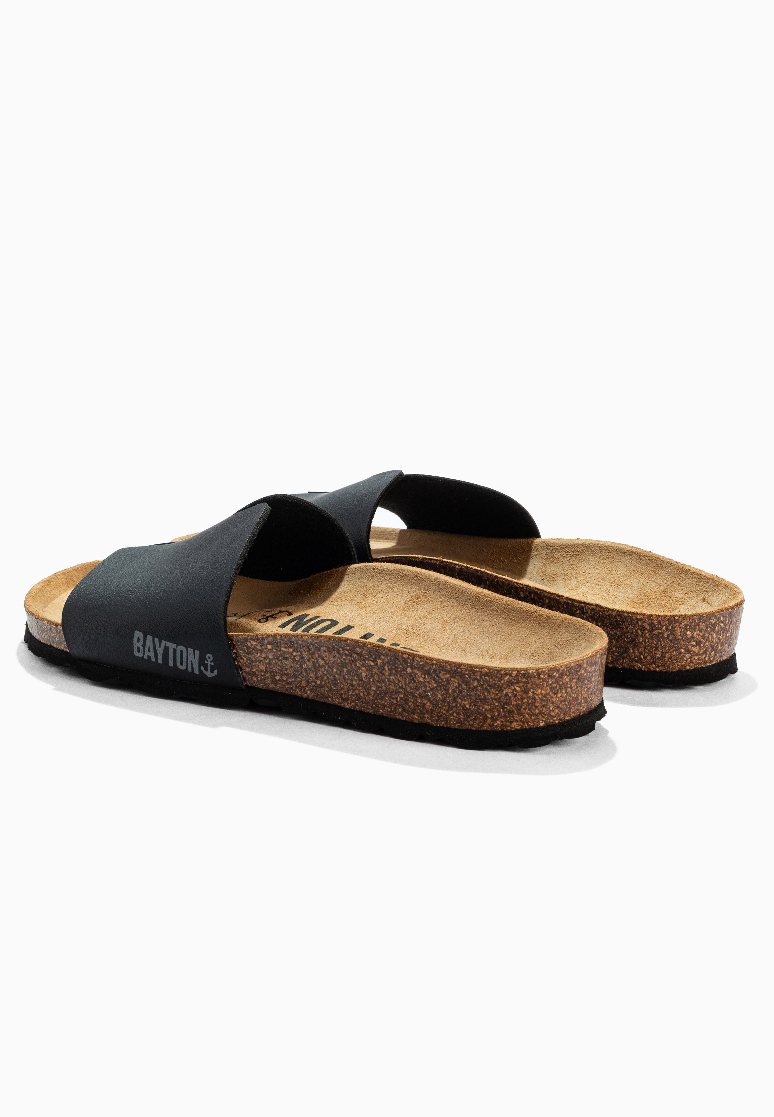 Djilian Black 1 Strap Sandals