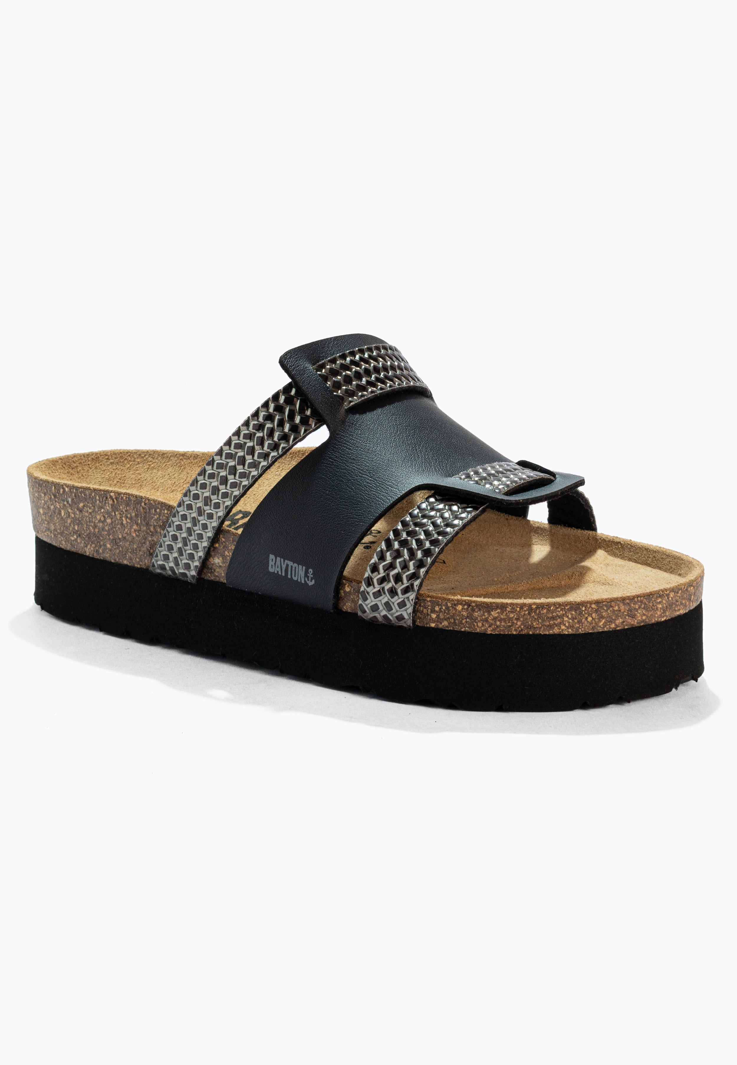 Sandalias con plataforma Lecce en negro y antracita