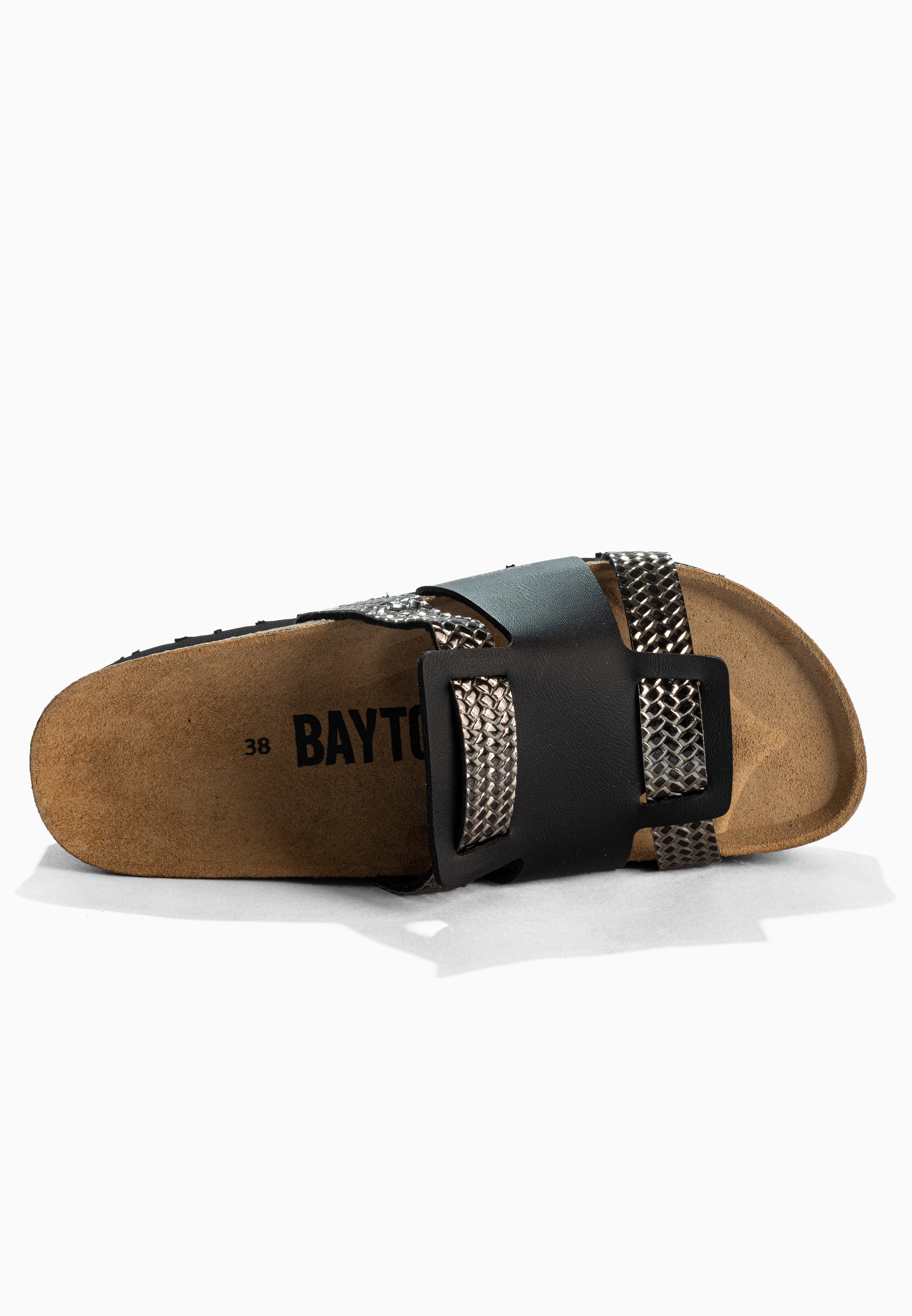 Lecce Black and Anthracite Platform Sandals