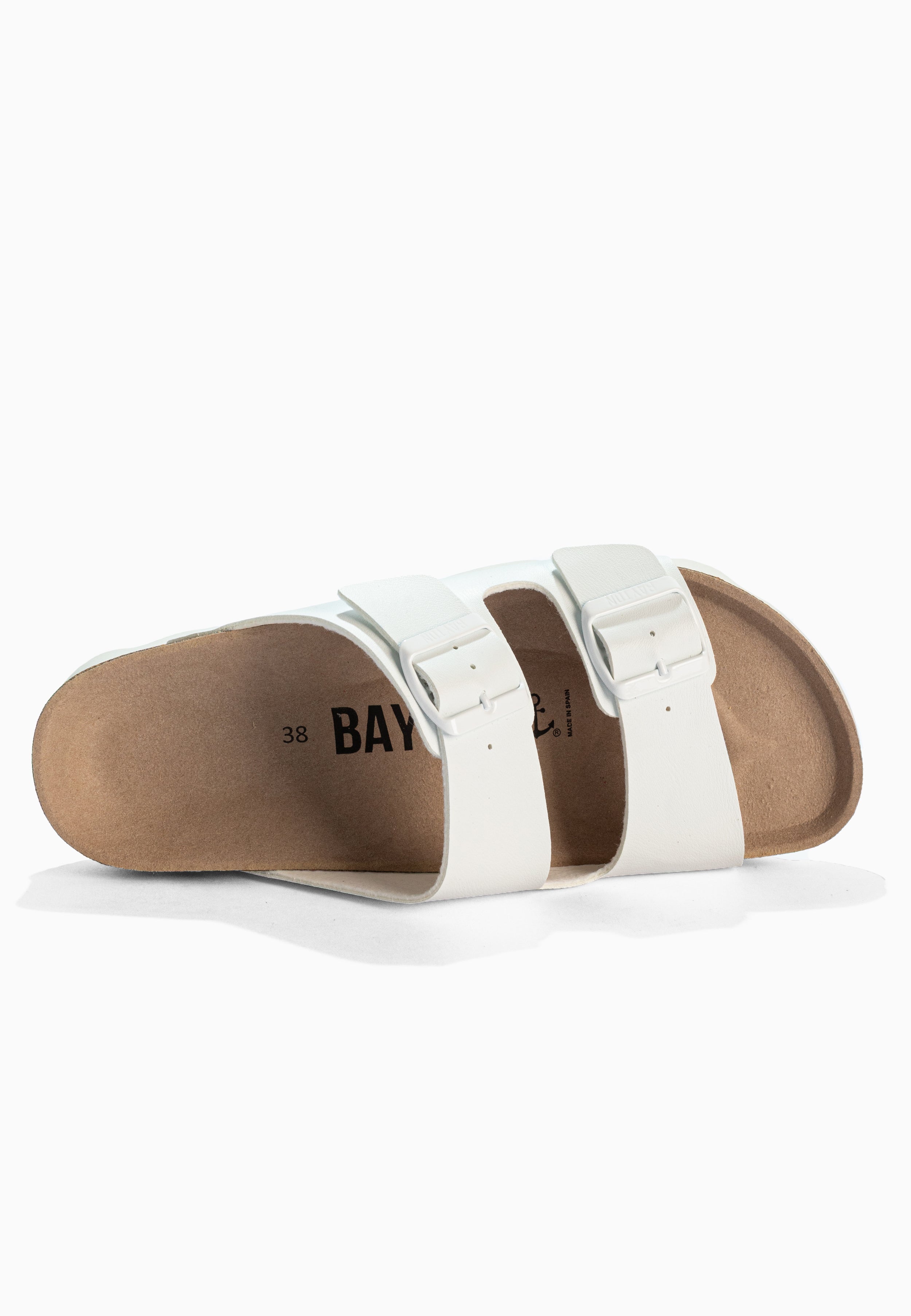 Sandales 2 Brides Atlas Blanc