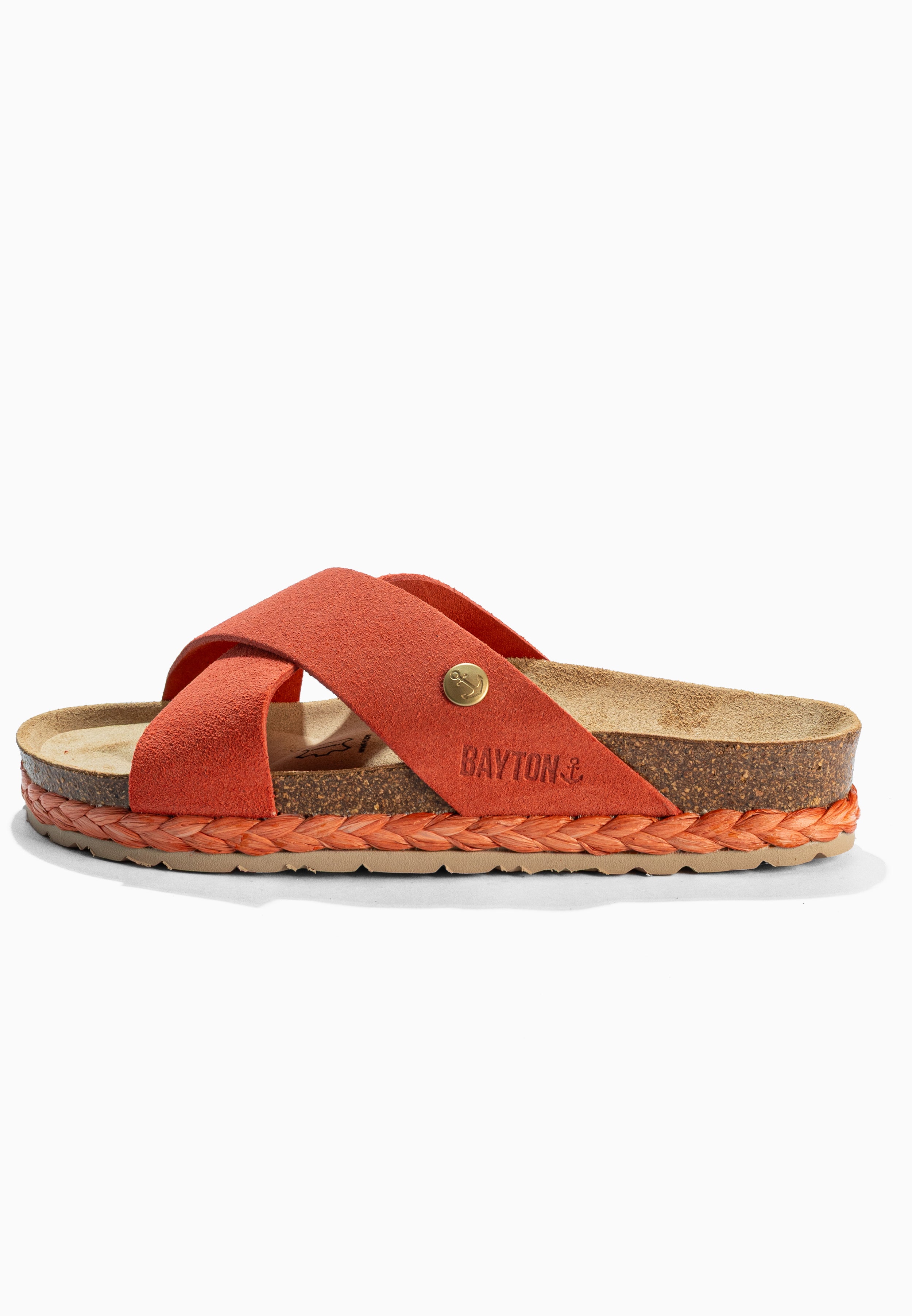 Burgos Coral Suede Leather 2 Strap Sandals
