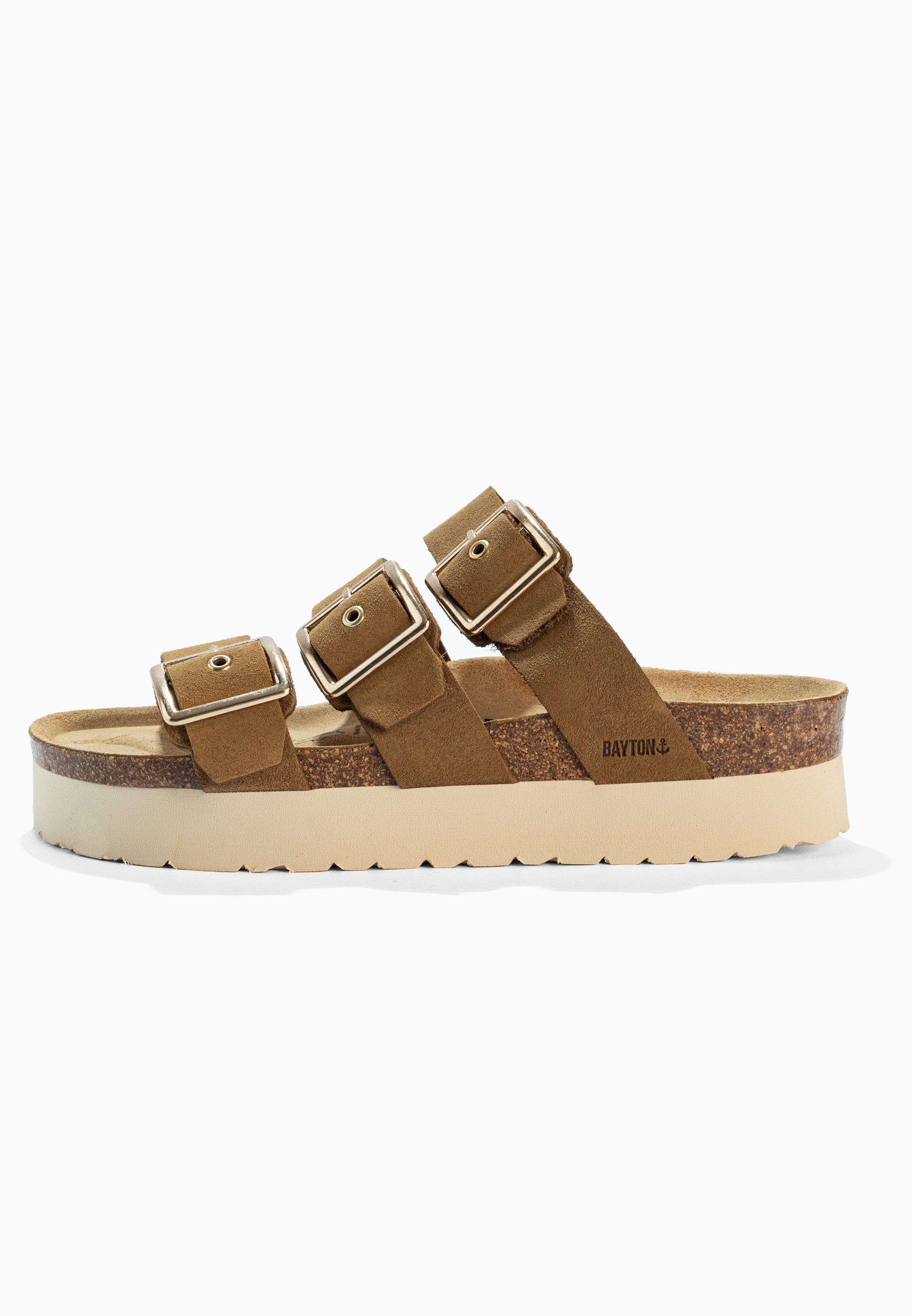 Sandales Castelo Camel à Plateforme en cuir Suédé