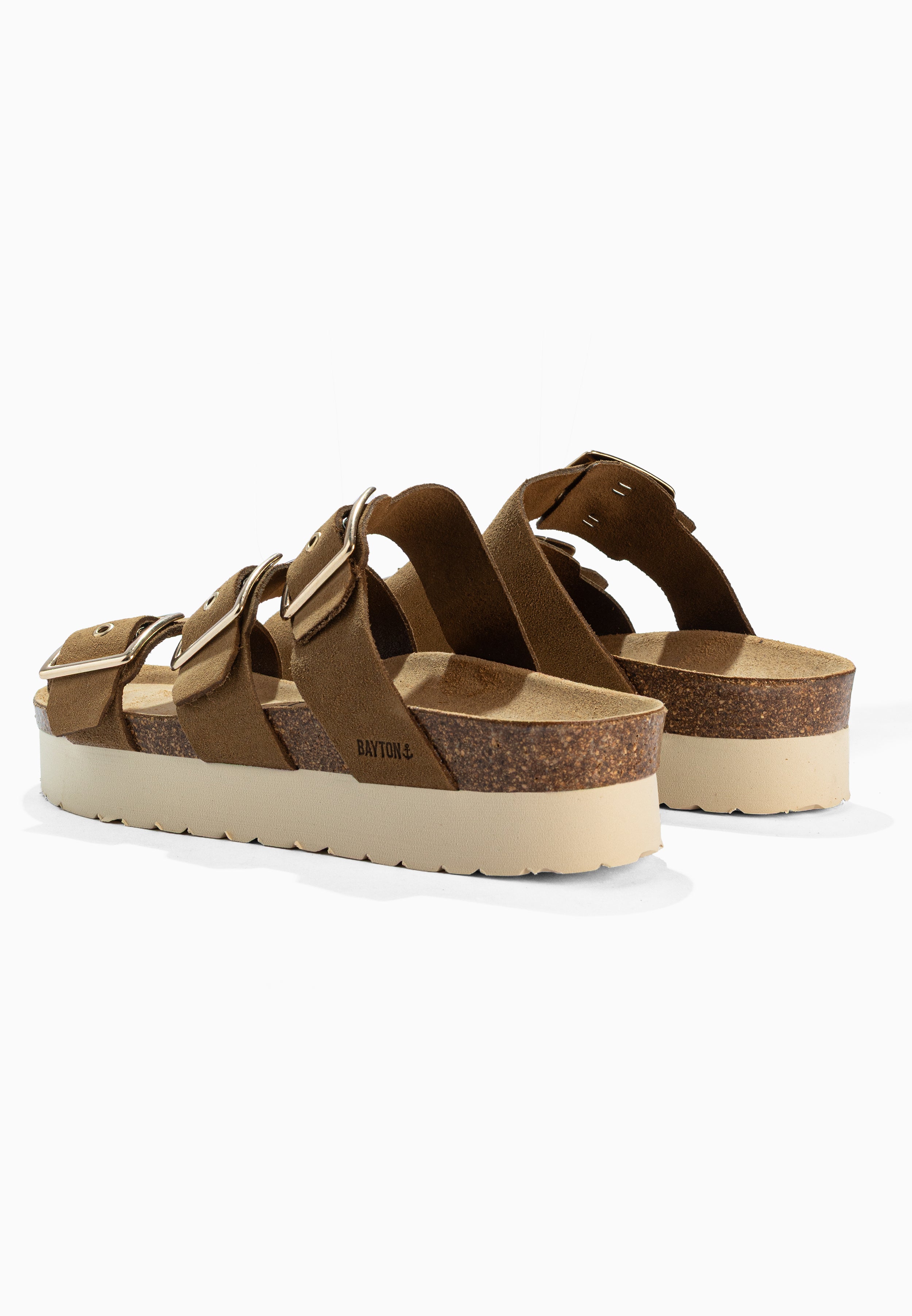 Sandales Castelo Camel à Plateforme en cuir Suédé