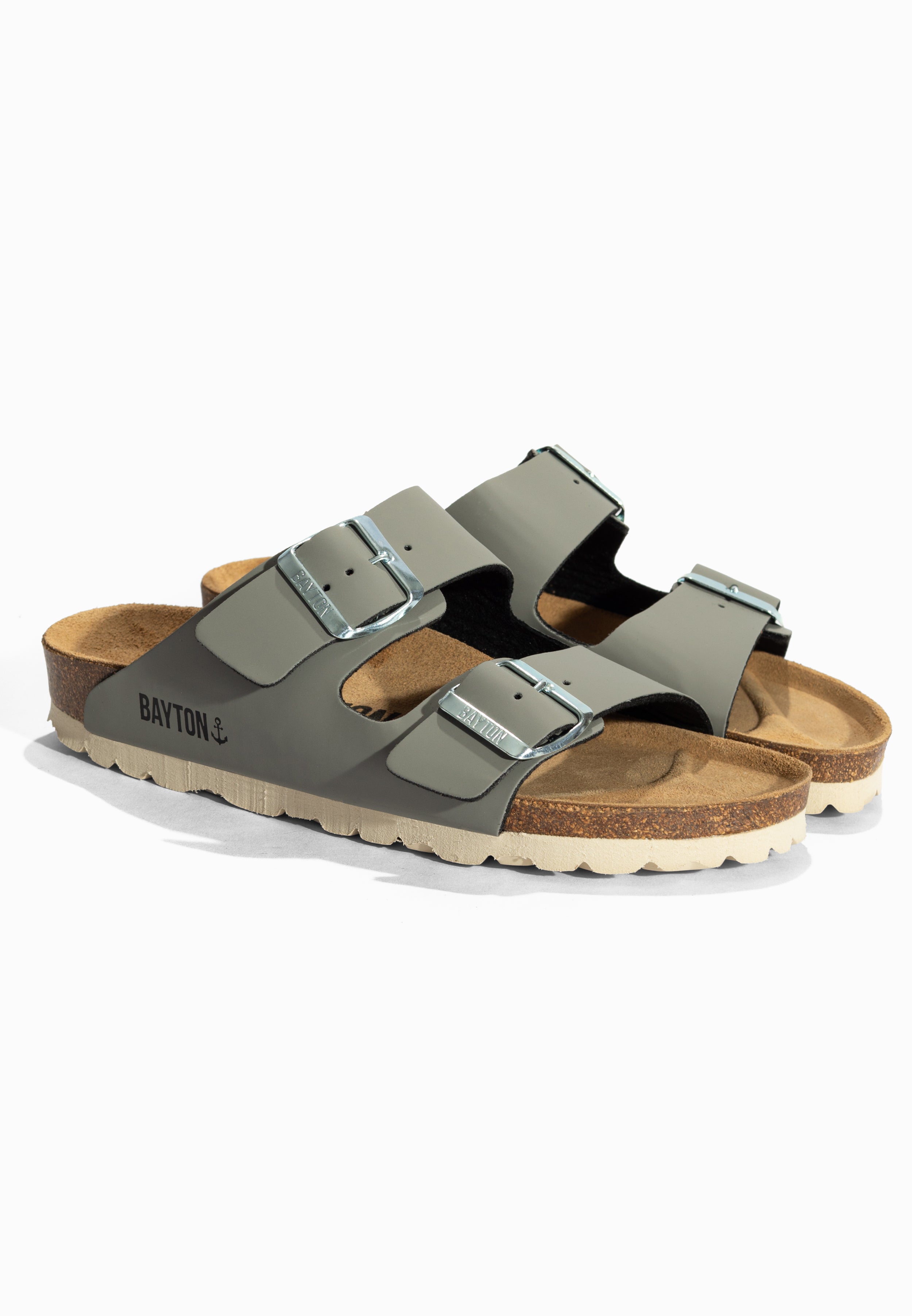 Sandales 2 Brides Atlas Gris