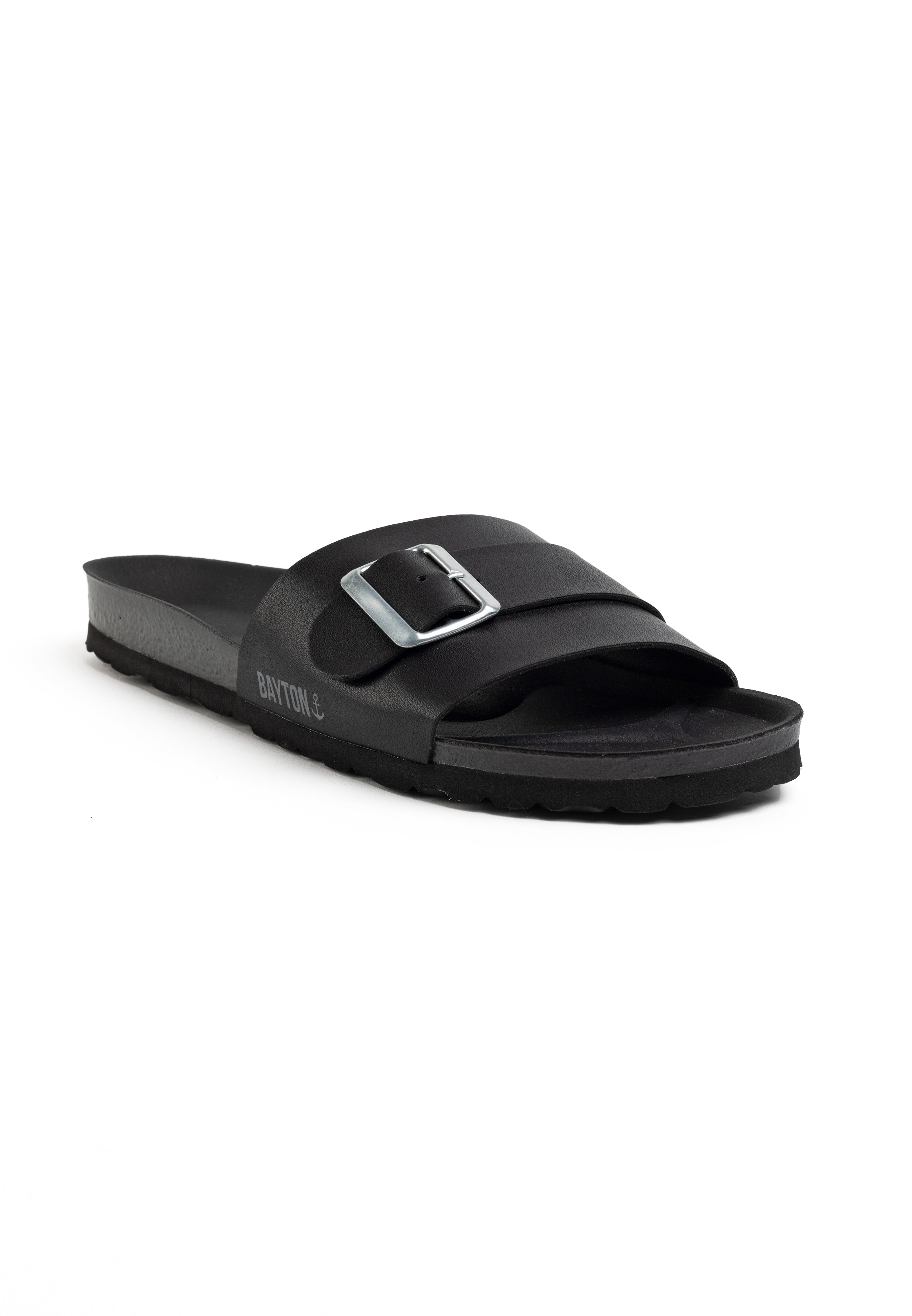 1 Strap Sombrero Sandals Black