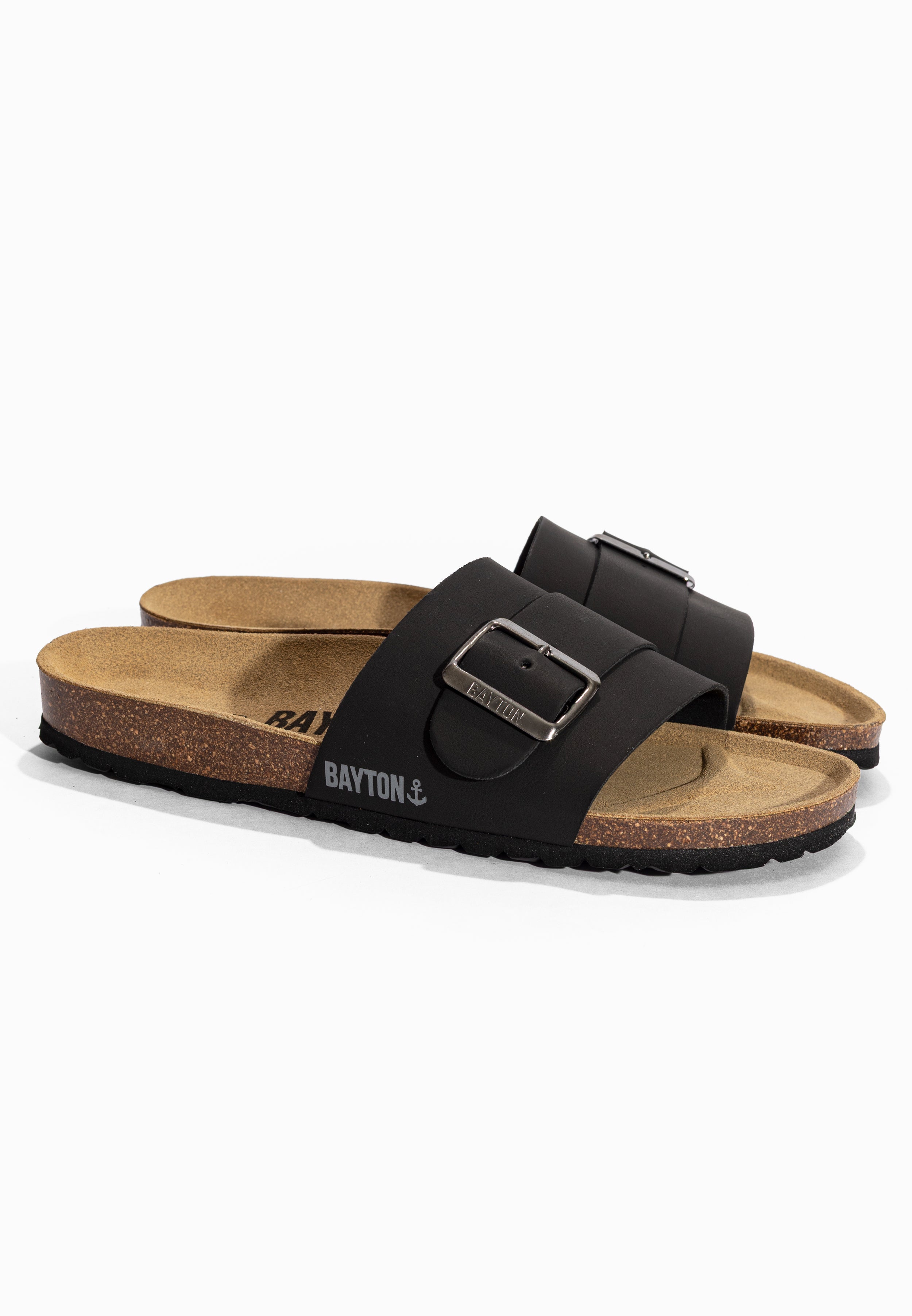 1 Strap Sombrero Sandals Black