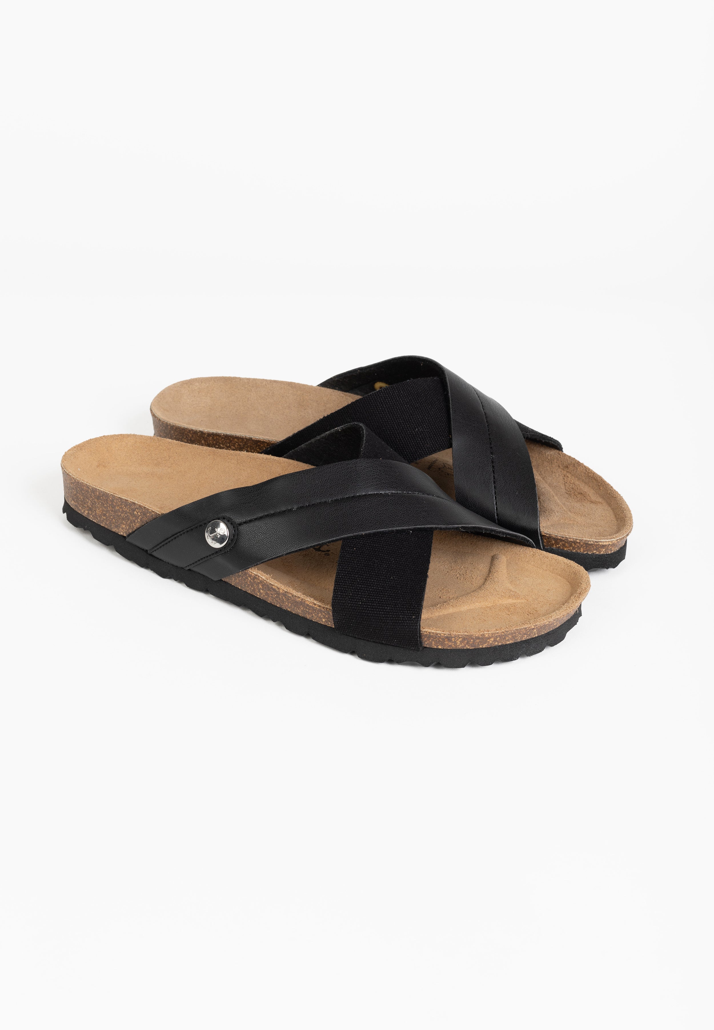Mimizan Black 2 Strap Sandals