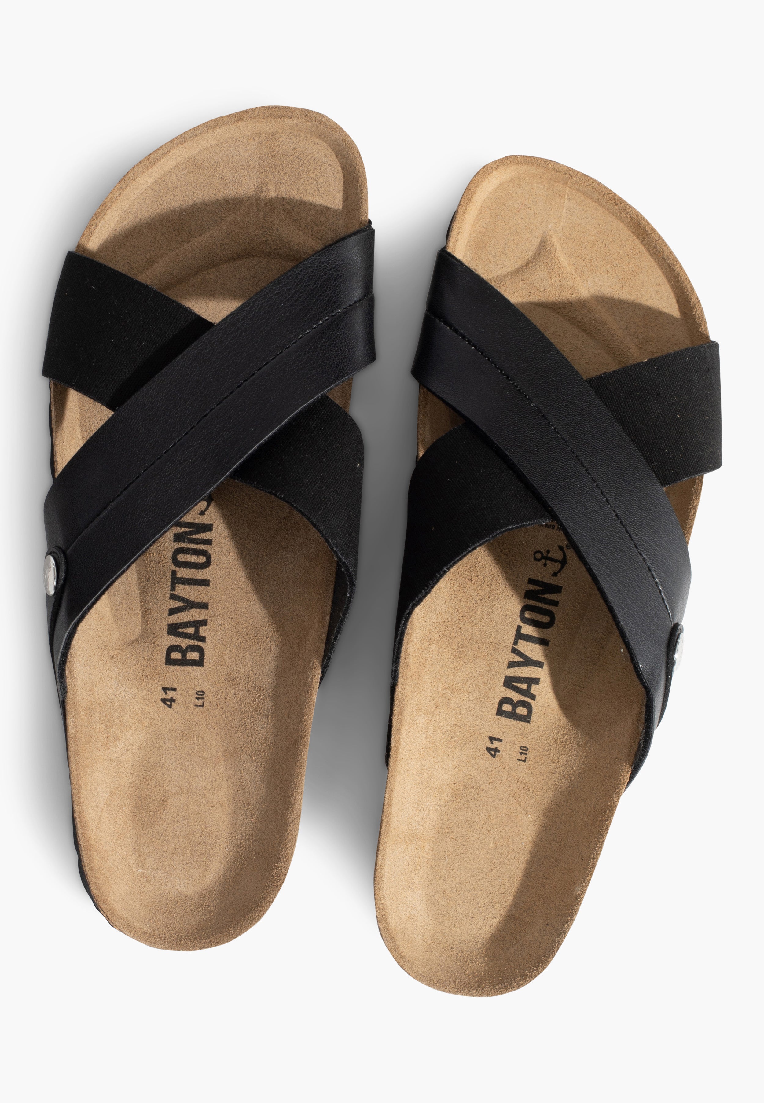 Mimizan Black 2 Strap Sandals