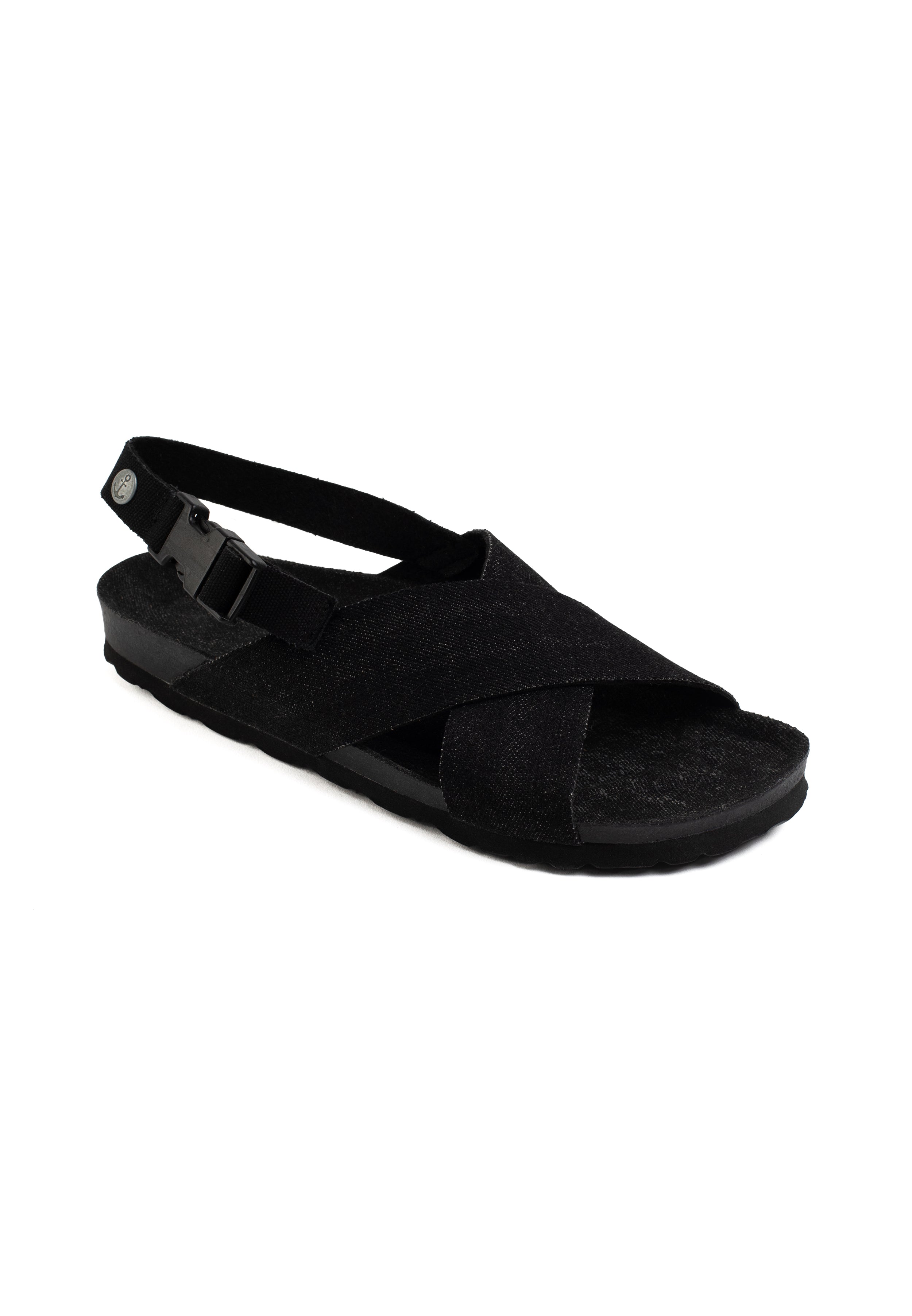 Sandales San Noir Denim Multi-Brides